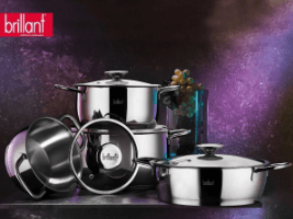 Auva 8 Parça Inox Kulp Çelik Tencere Seti Ömürlük Çelik Tencere gbt0956120523, o