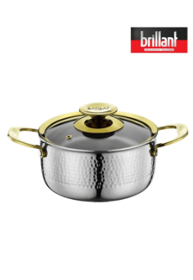 BRİLLANT 3 PLY TENCERE CLK-TN-5982 ANDROMEDA İNOX DERİN 22cm 