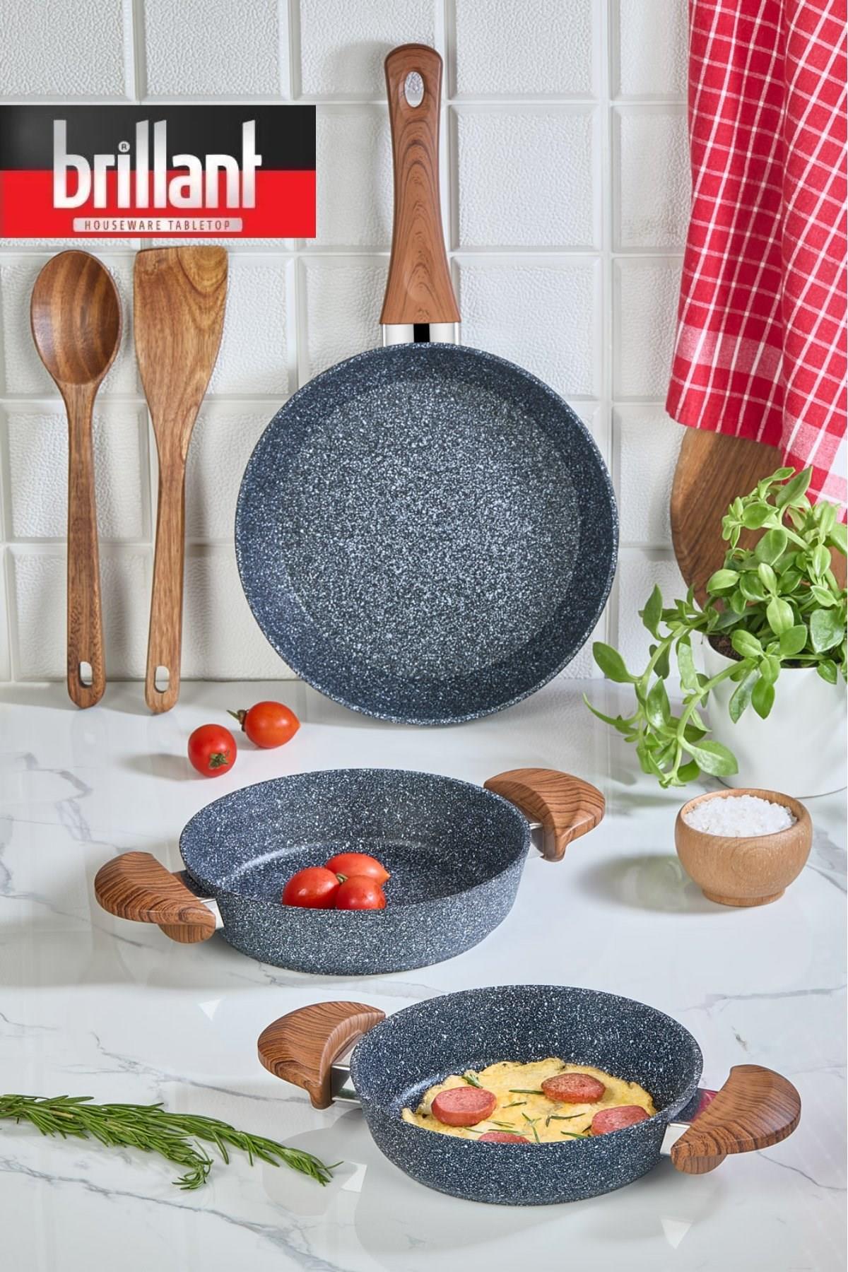BRİLLANT SAHAN & TAVA SETİ ALPHA 3LÜ SET 18-20-26-CM