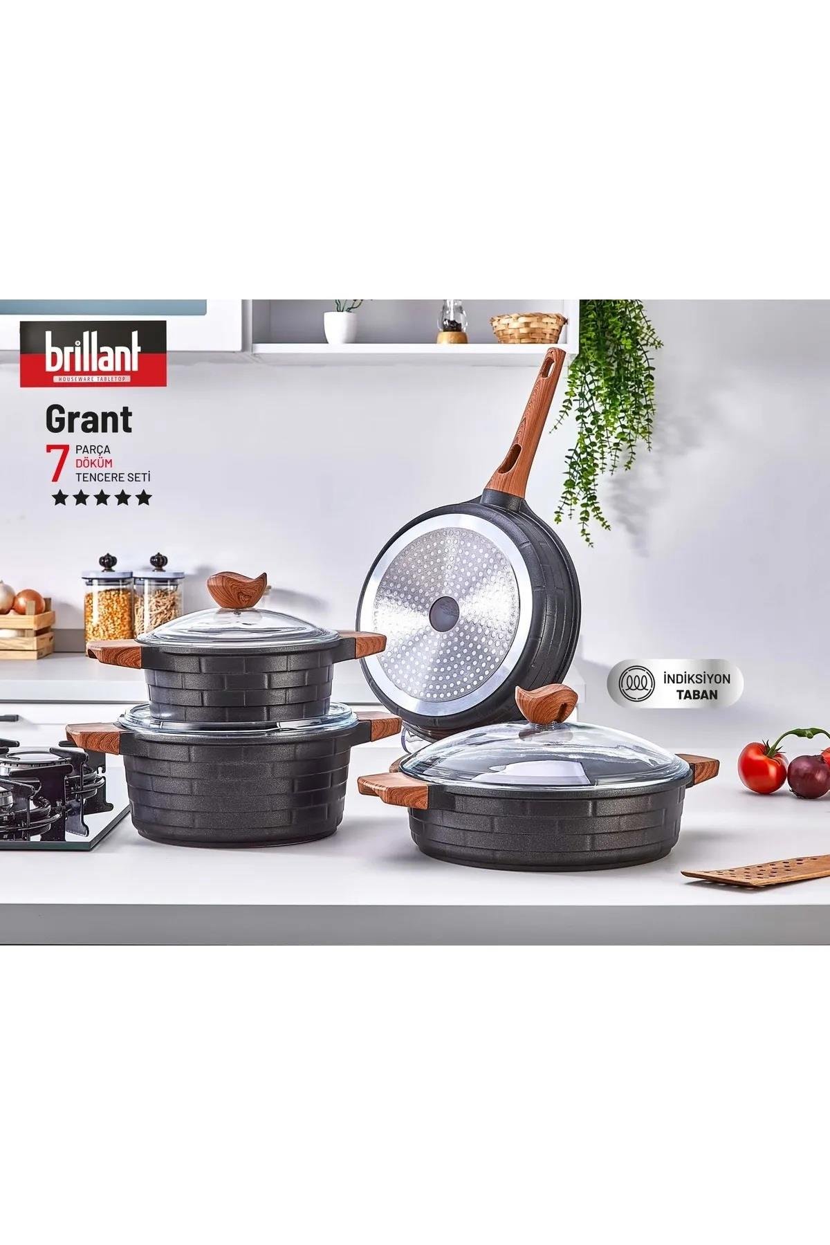 BRİLLANT TENCERE SETİ DKM-TN-6354 GRANT 7Prç DÖKÜM x1