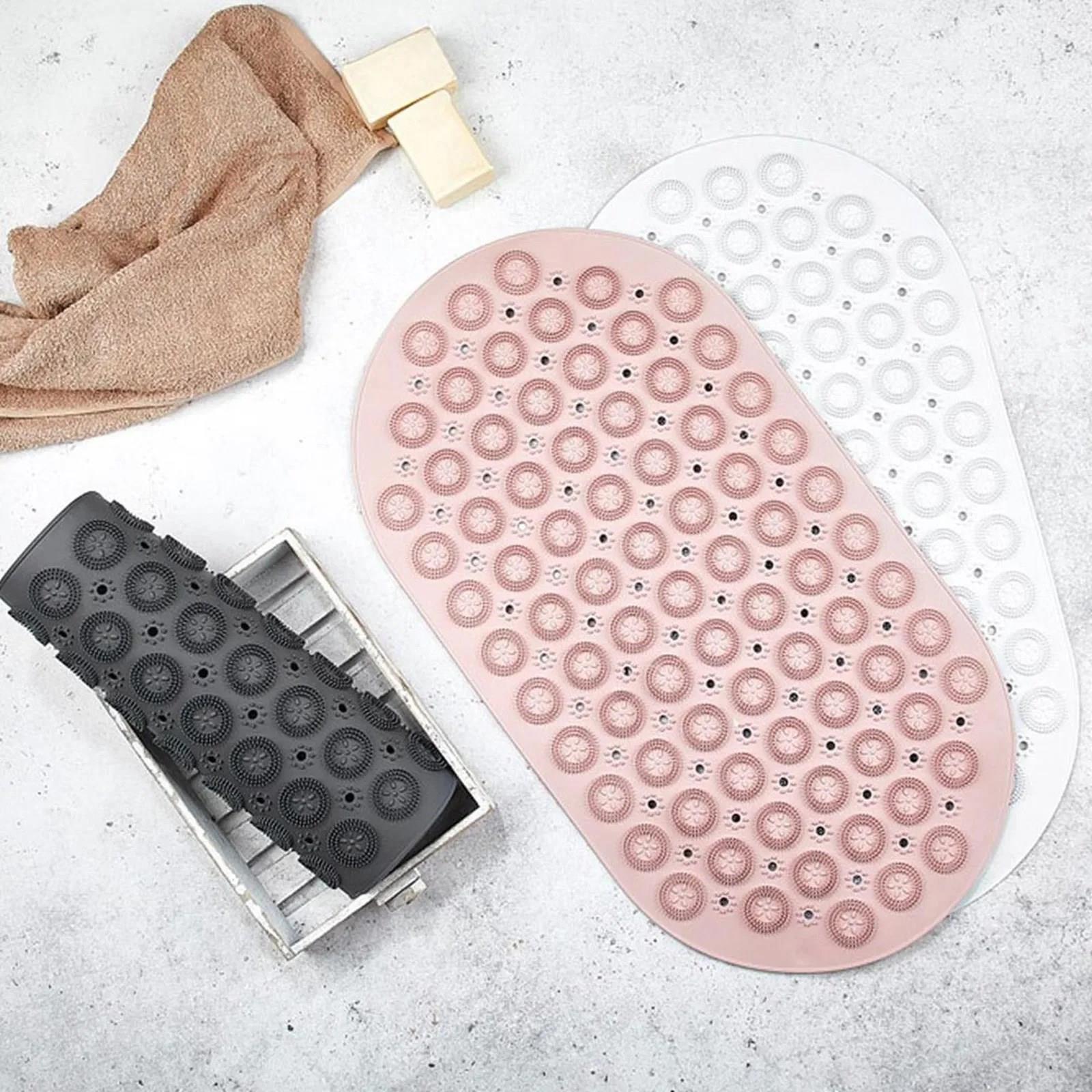 Masajlı Vantuzlu Kaydırmaz Banyo ve Duş Paspası - Pembe