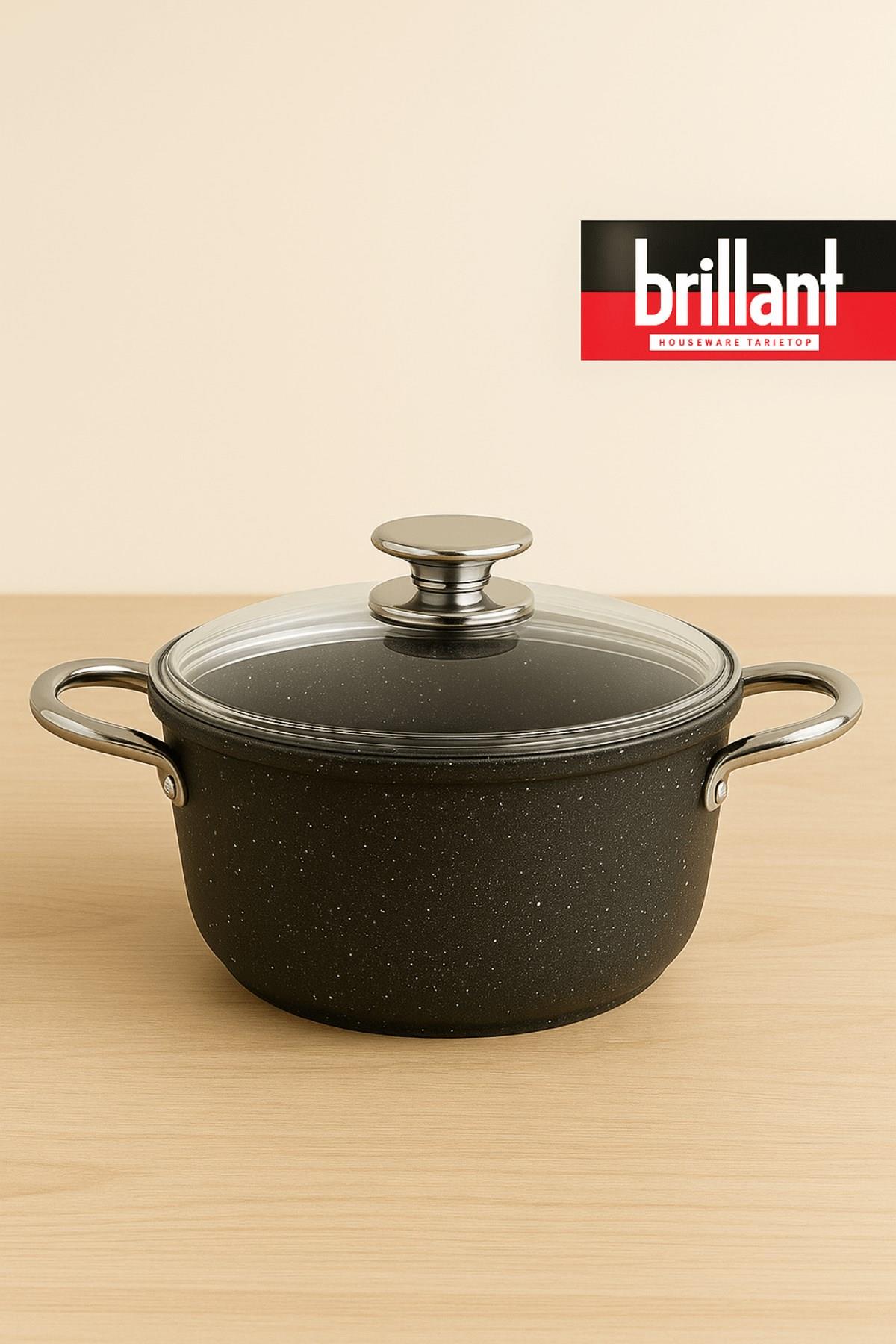 SRONE BİO GRANİT TENCERE  DERİN 20 CM ANTRASİT