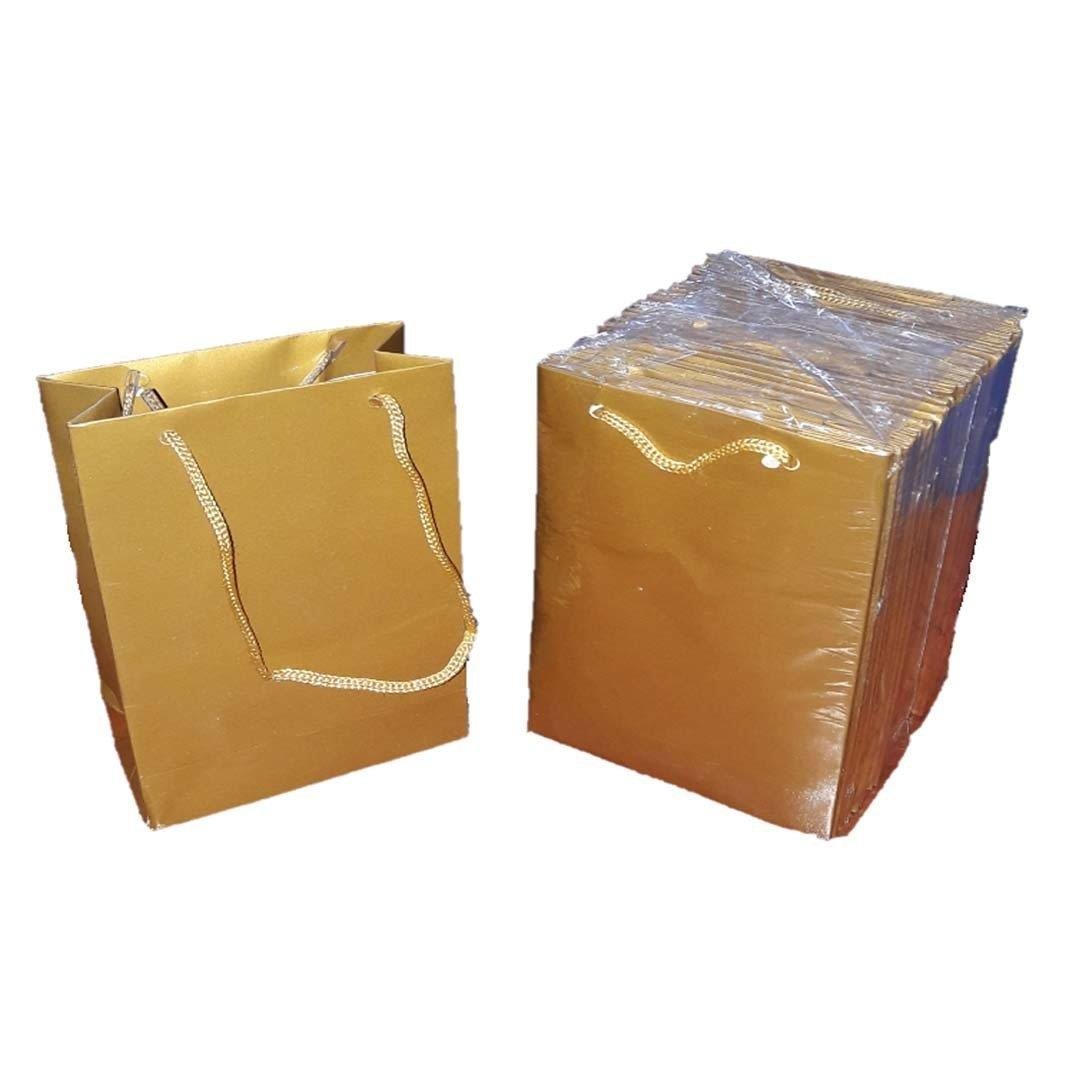 Mini Karton Çanta Gold 14x17x6,5 cm 24 adetli
