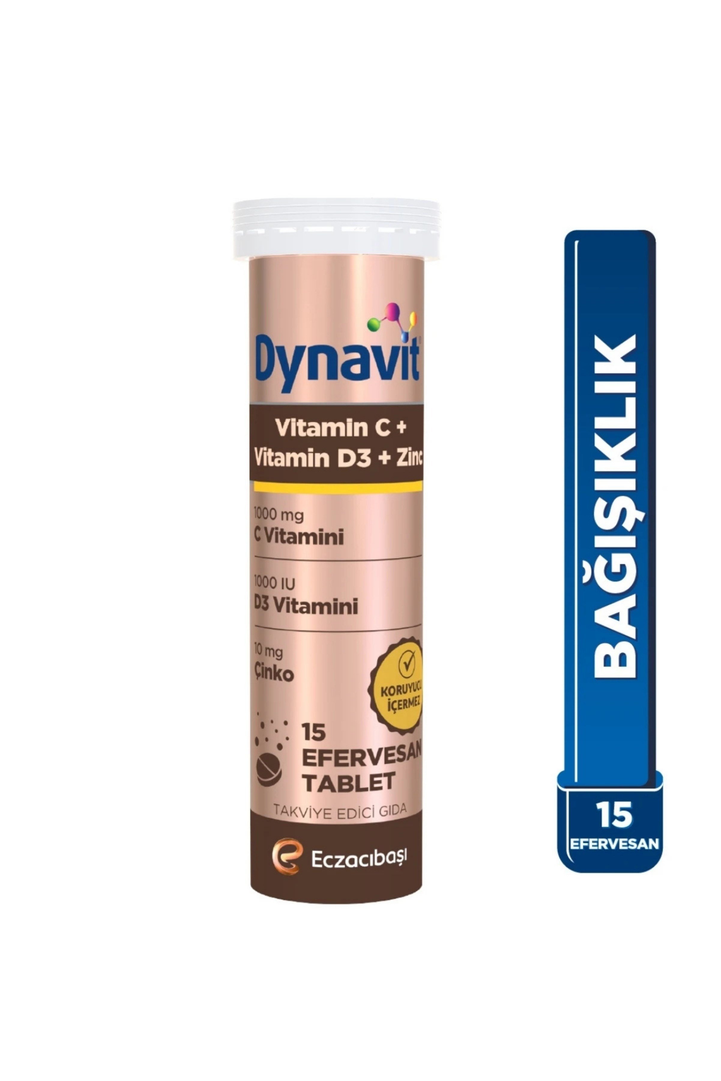 Dynavit Vitamin C & D & Çinko 15 Efervesan Tablet