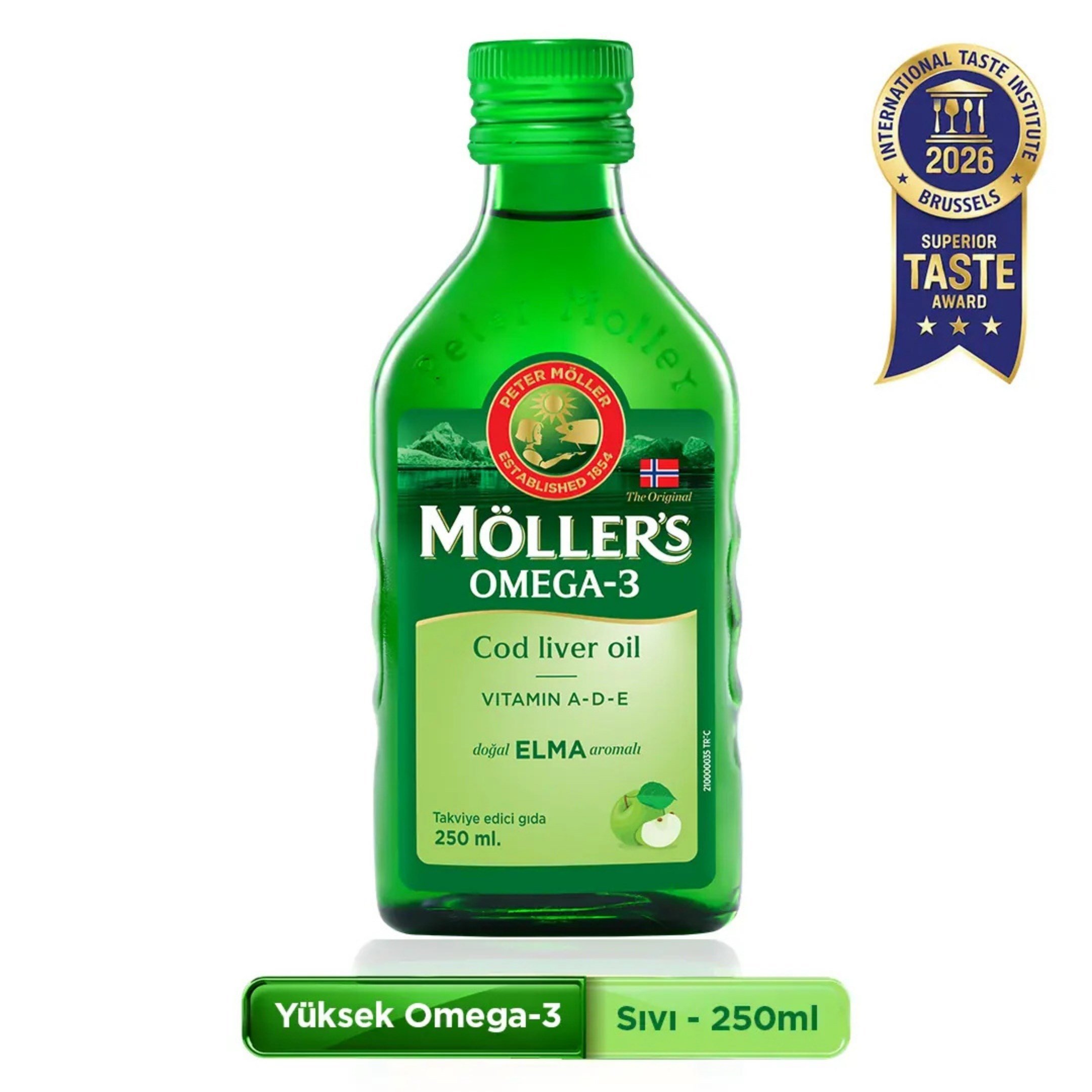 Möller's Omega-3 Elma Aromalı Sıvı Balık Yağı 250 ML