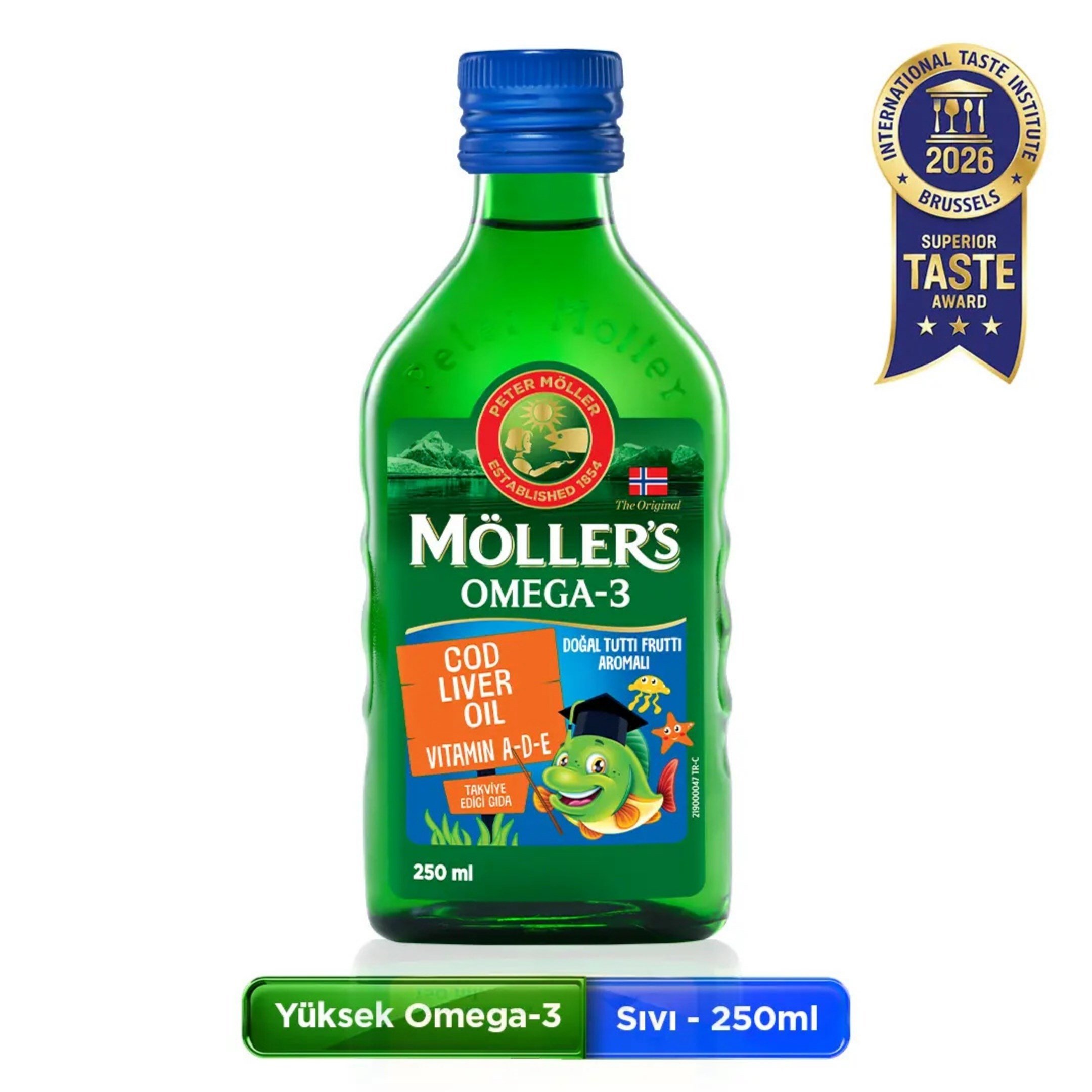 Möller's Omega-3 Tutti Frutti Aromalı Sıvı Balık Yağı 250 ML