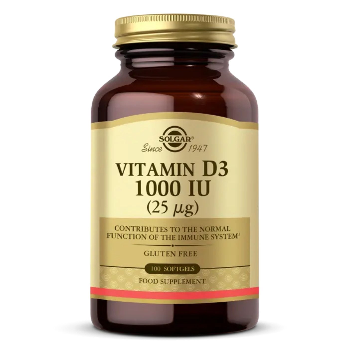 SOLGAR Vitamin D3 1000 IU 100 Kapsül