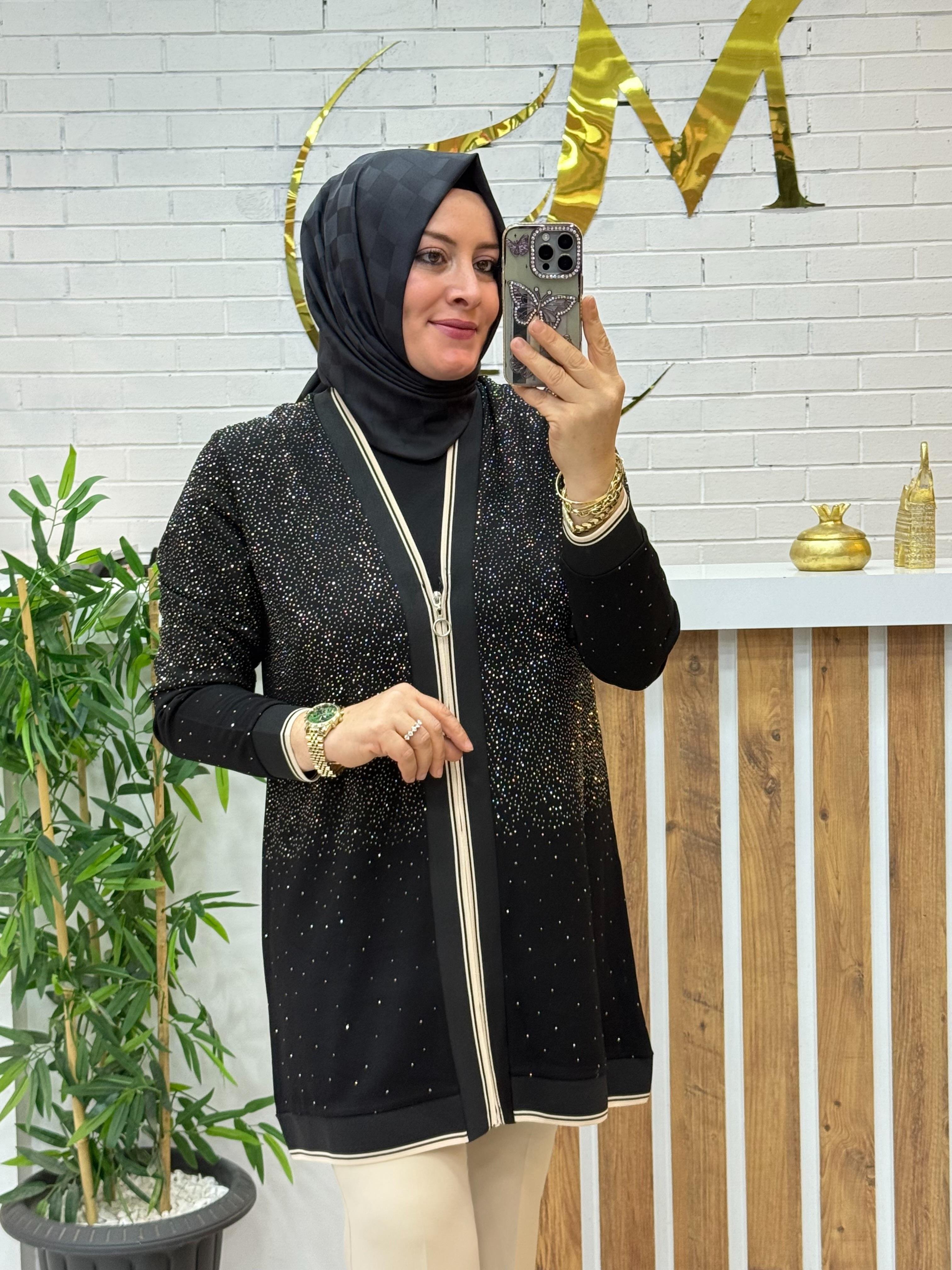 IŞILTILI ÇELİK ÖRME CEKET