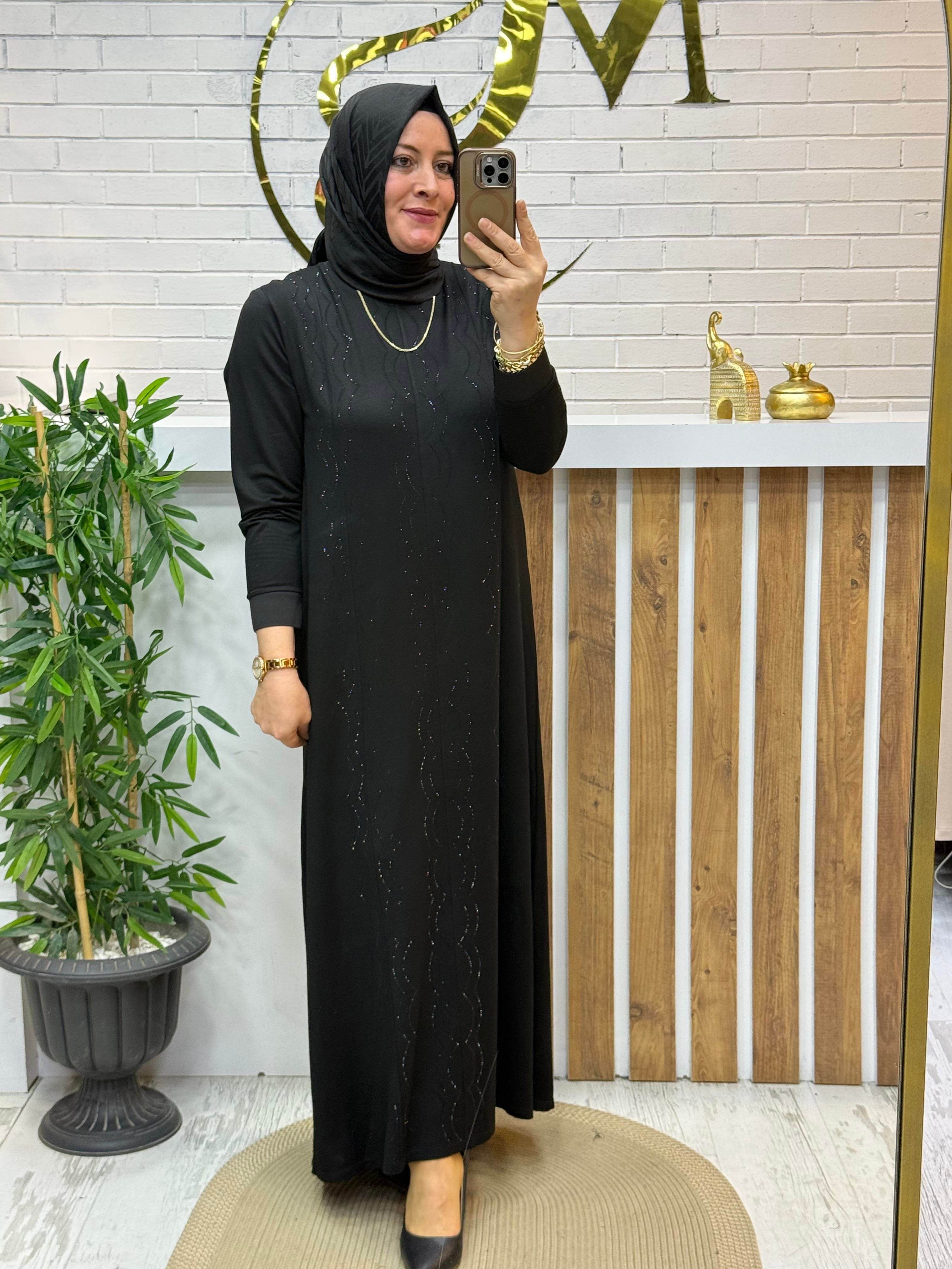 IŞILTILI RAHAT KALIP OYSHO ELBİSE
