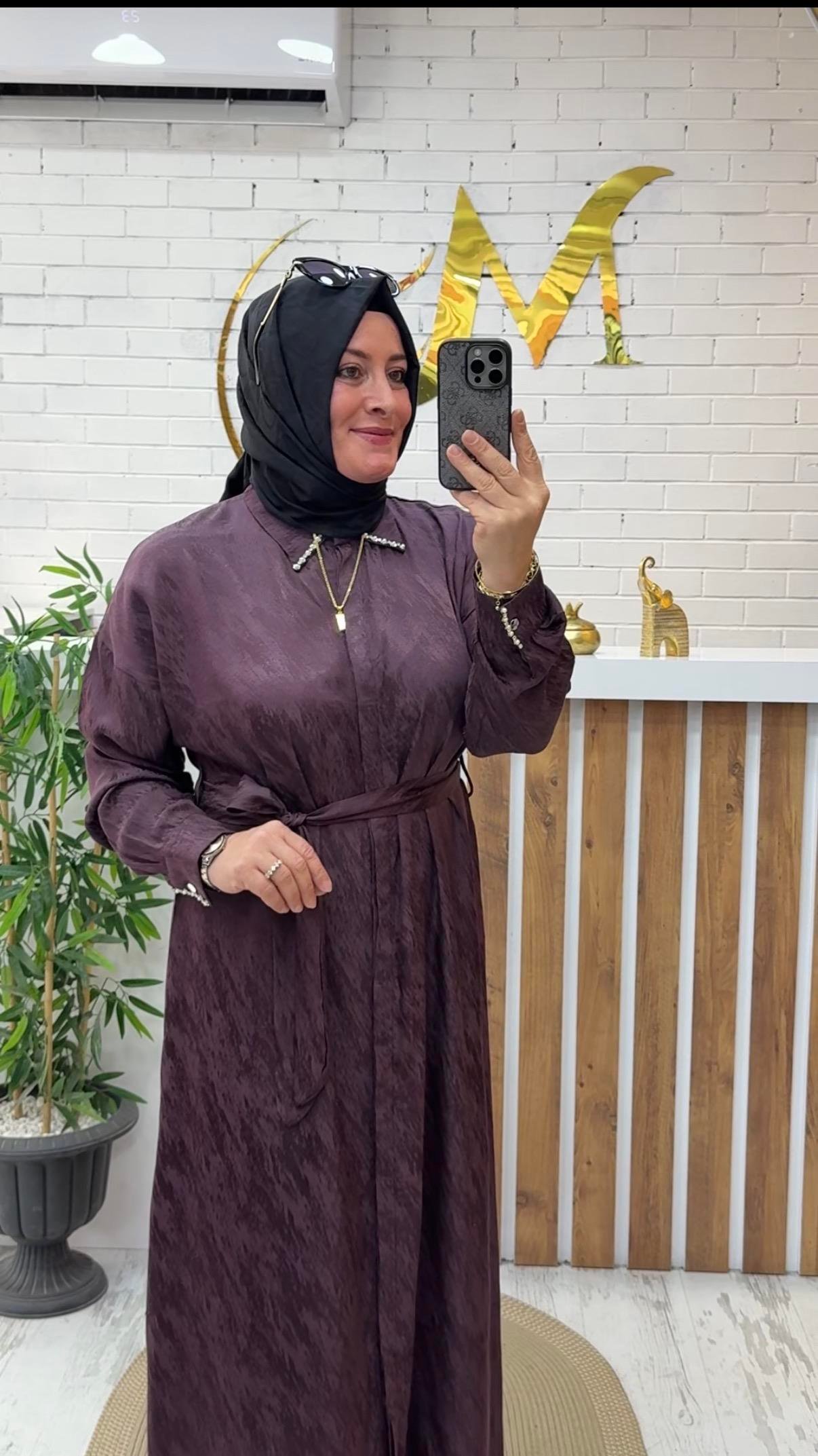 JAKAR SATEN ŞIK ELBİSE