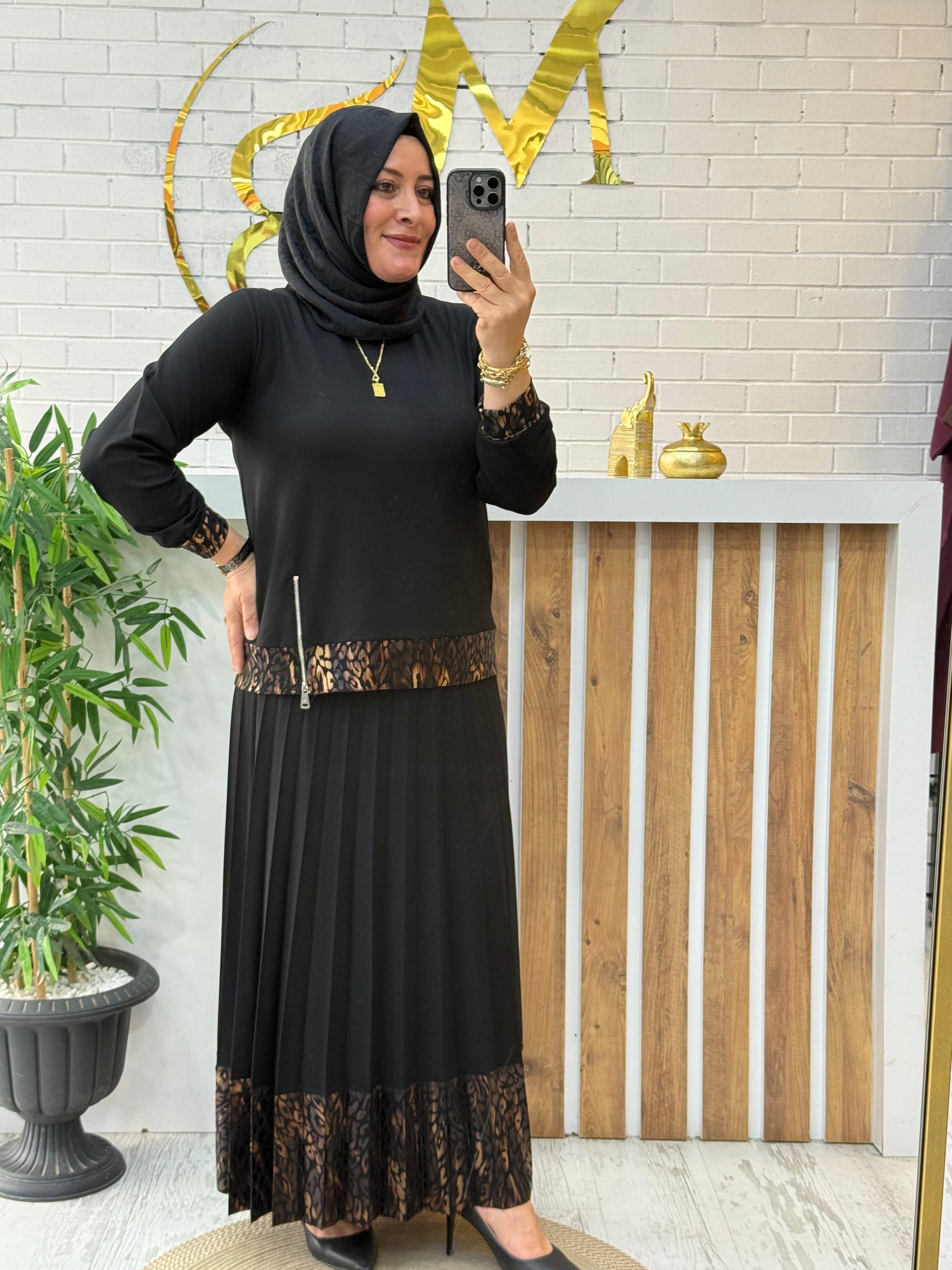 LEOPAR DETAYLI ETEKLİ TAKIM