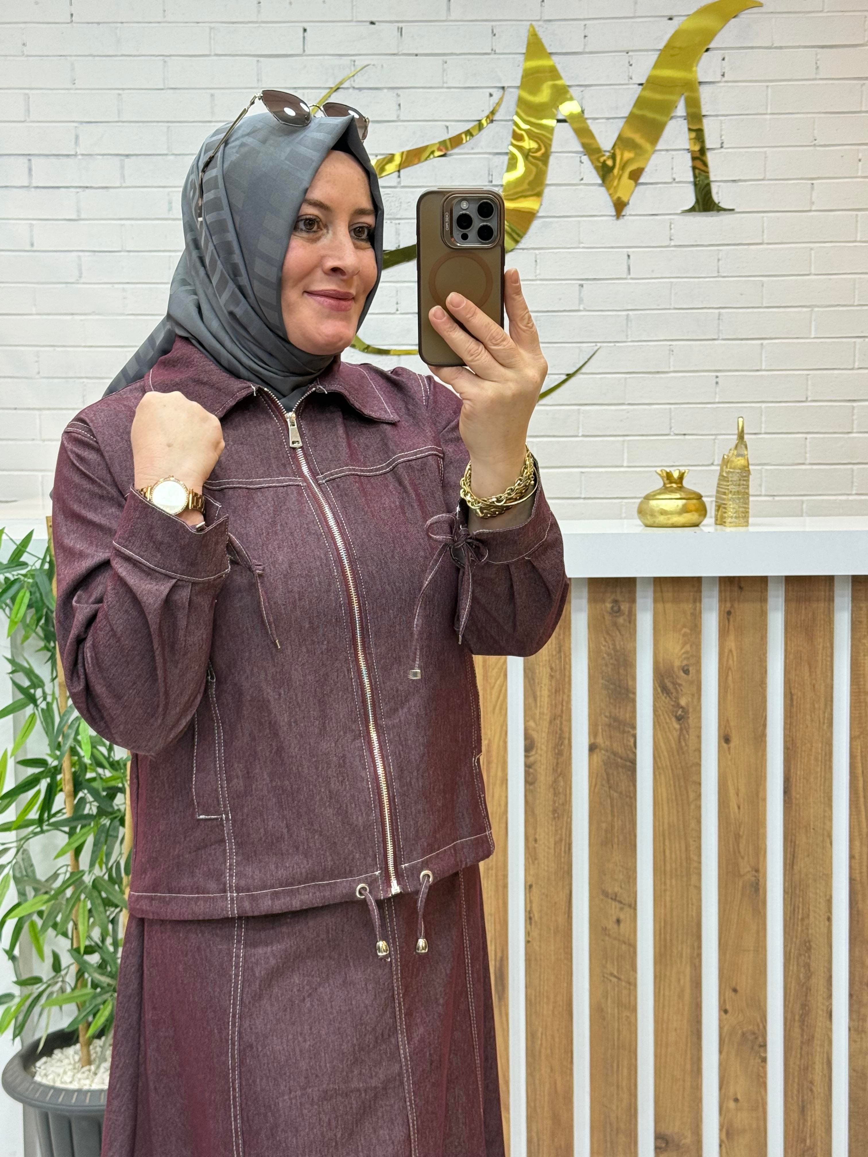 LIKRALI ETEKLİ KOT TAKIM 