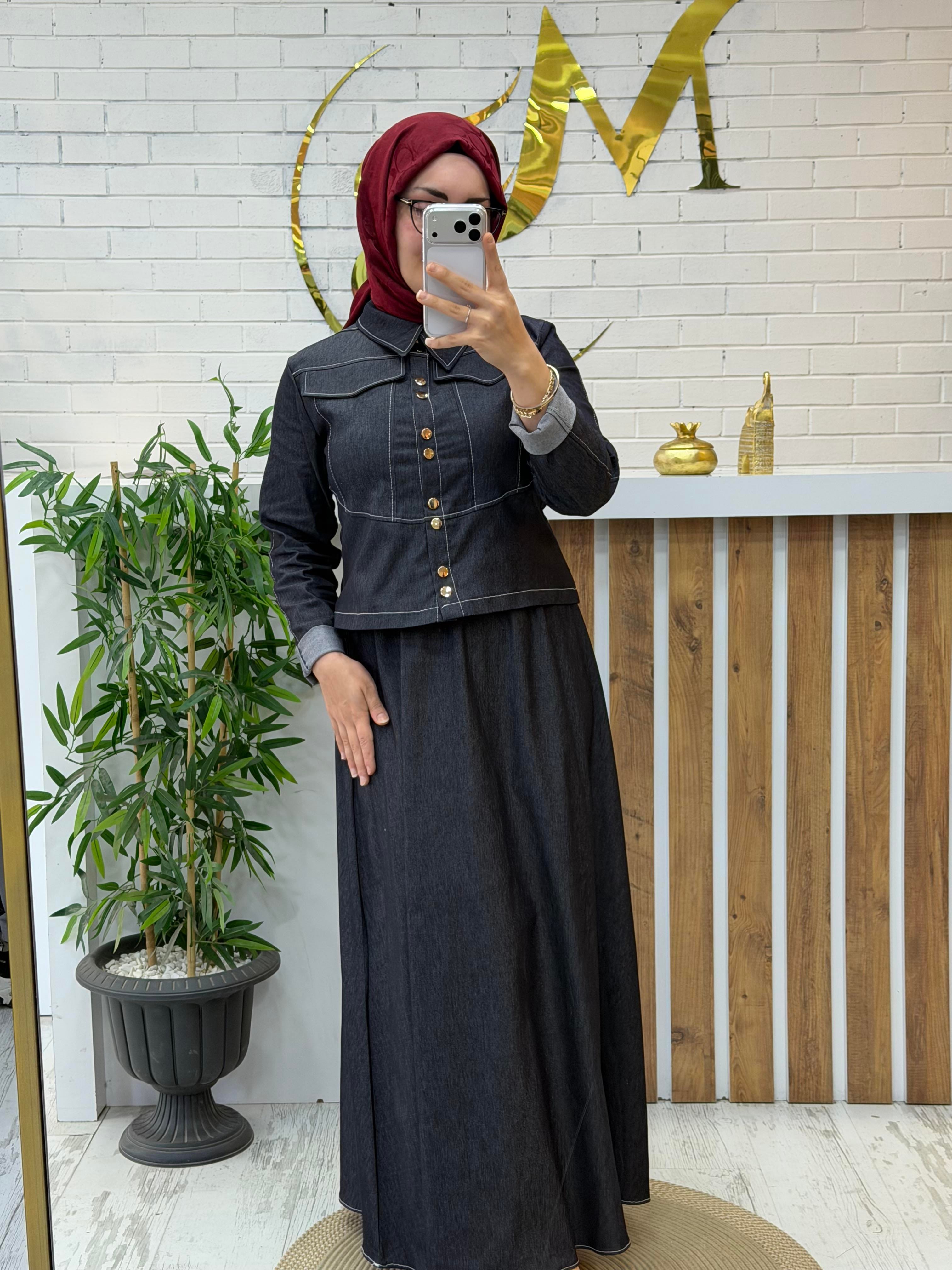LIKRALI ETEKLİ KOT TAKIM