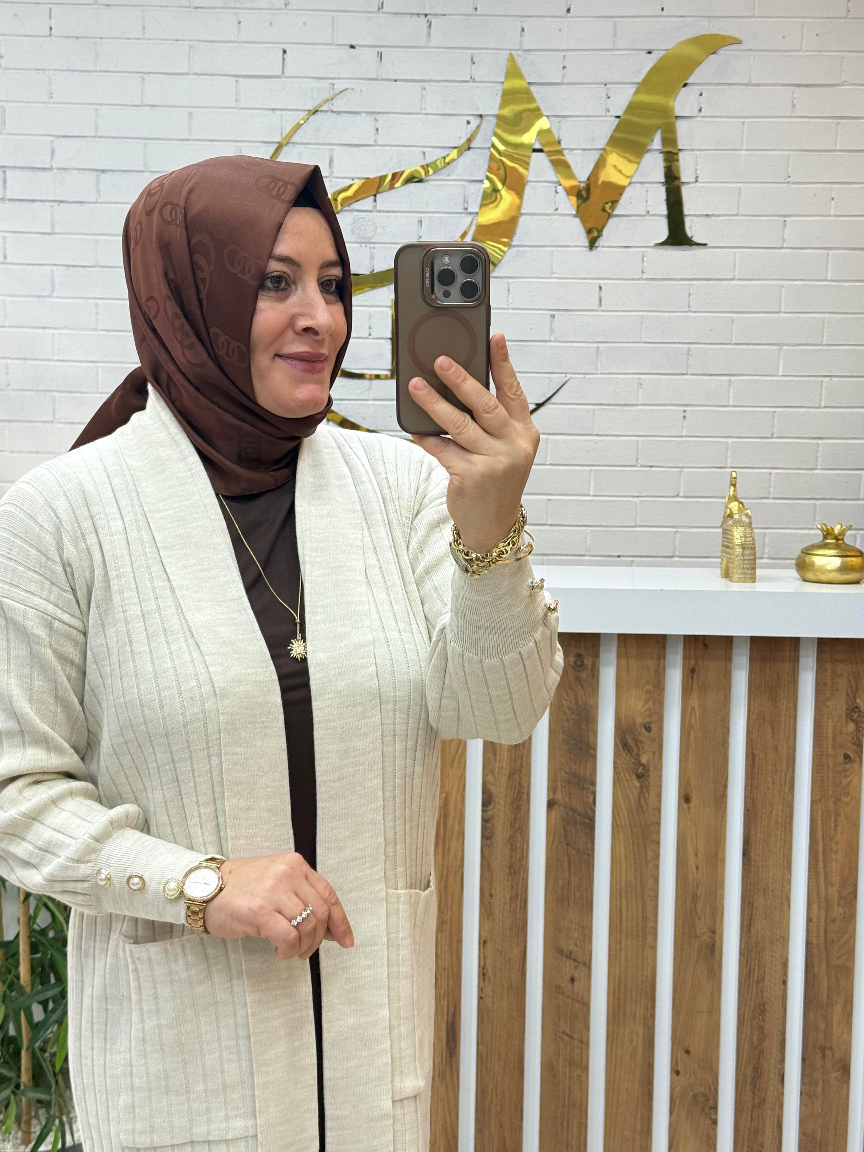 ÖNDEN CEPLİ FİTİLLİ TRİKO HIRKA