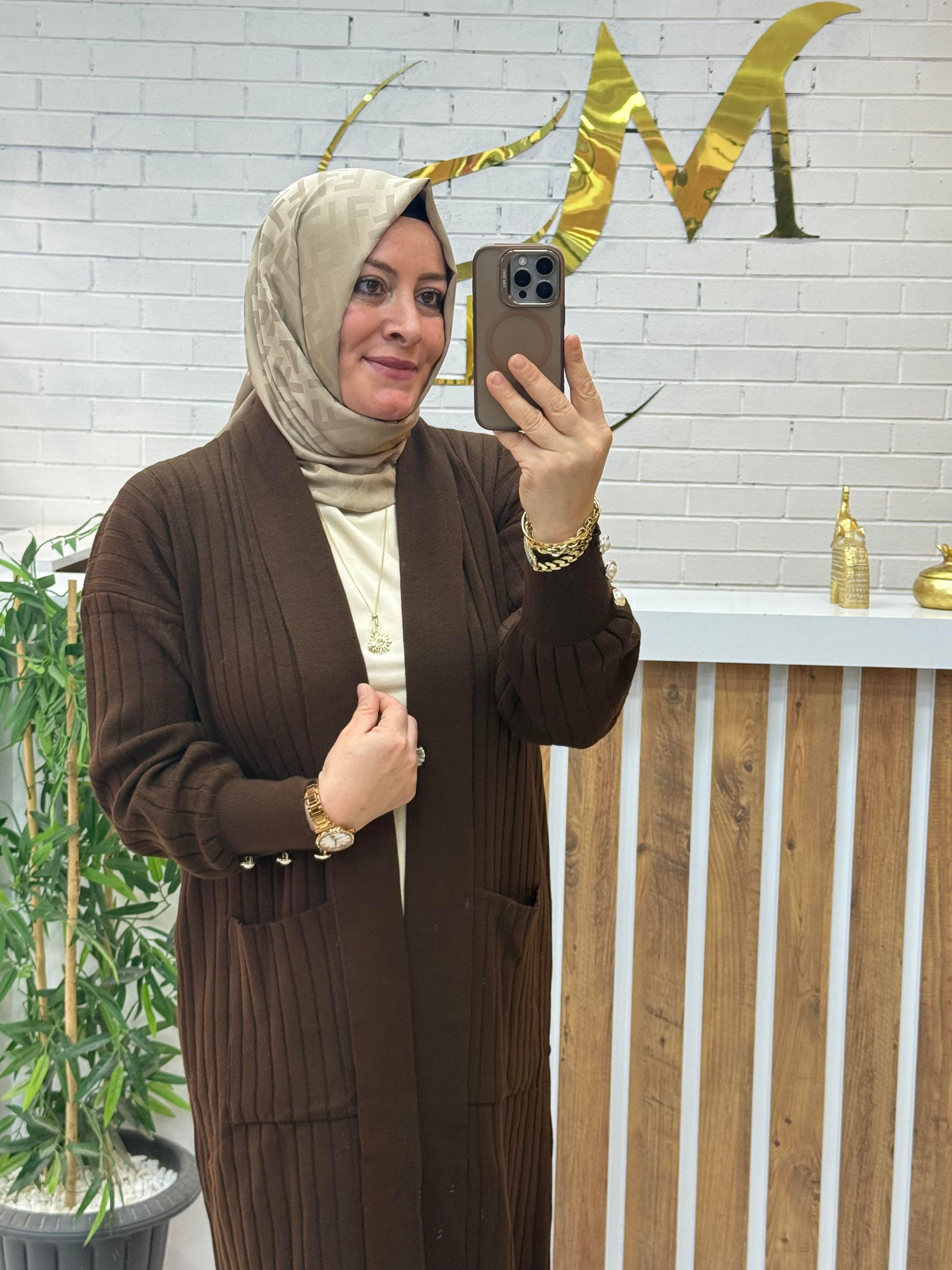 ÖNDEN CEPLİ FİTİLLİ TRİKO HIRKA