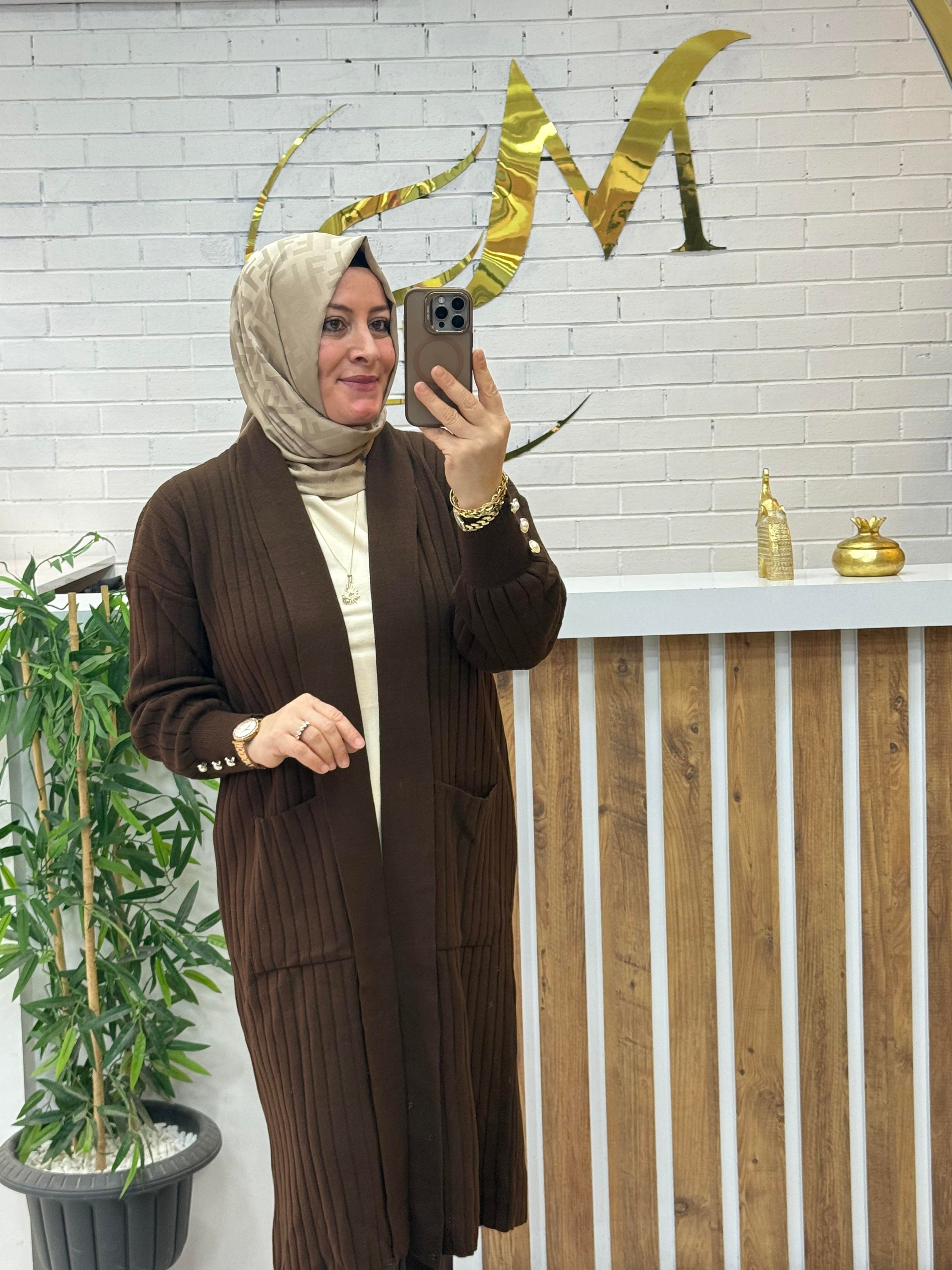 ÖNDEN CEPLİ FİTİLLİ TRİKO HIRKA