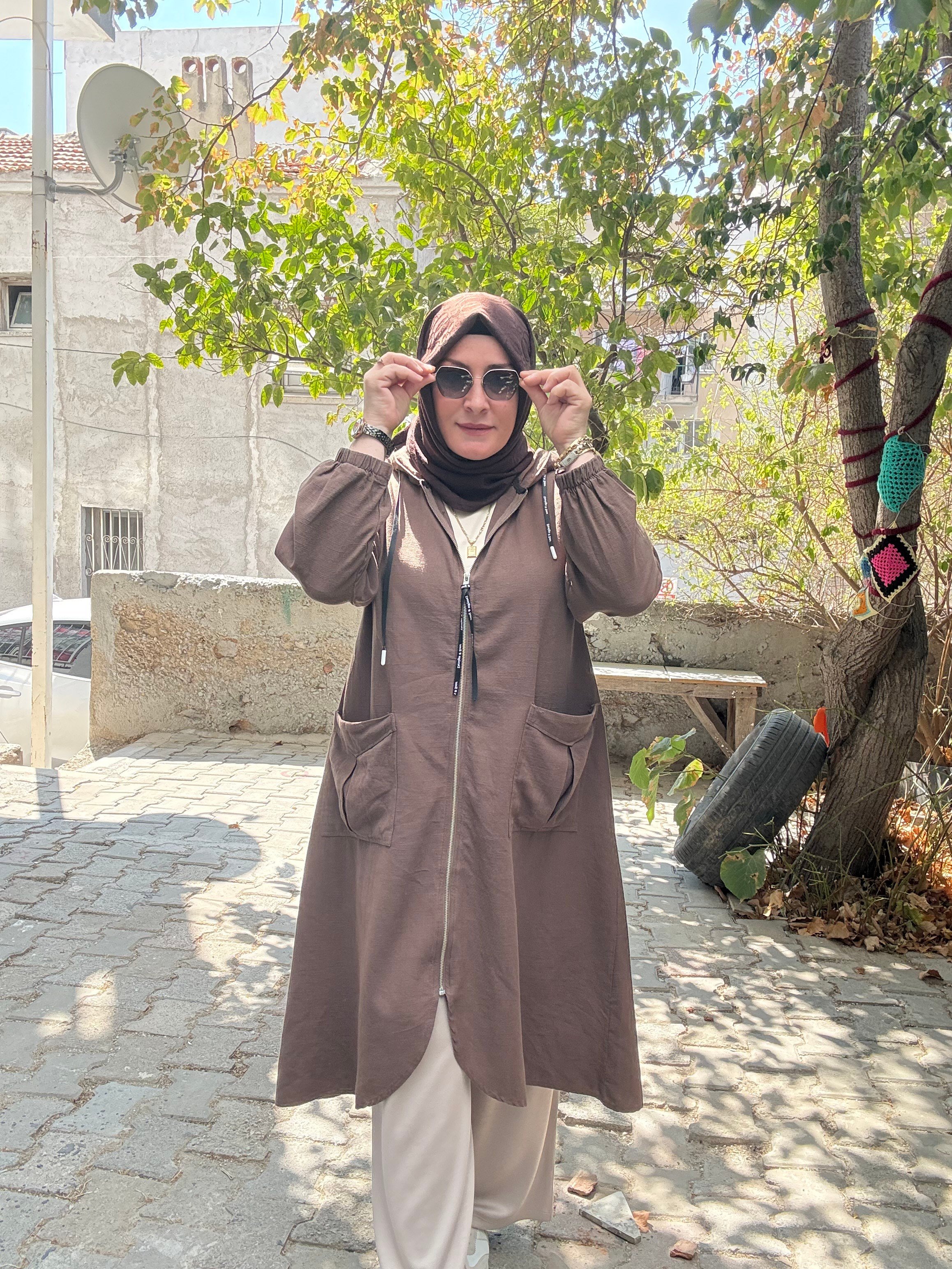 PAMUKLU GABARDİN GİY ÇIK KAP