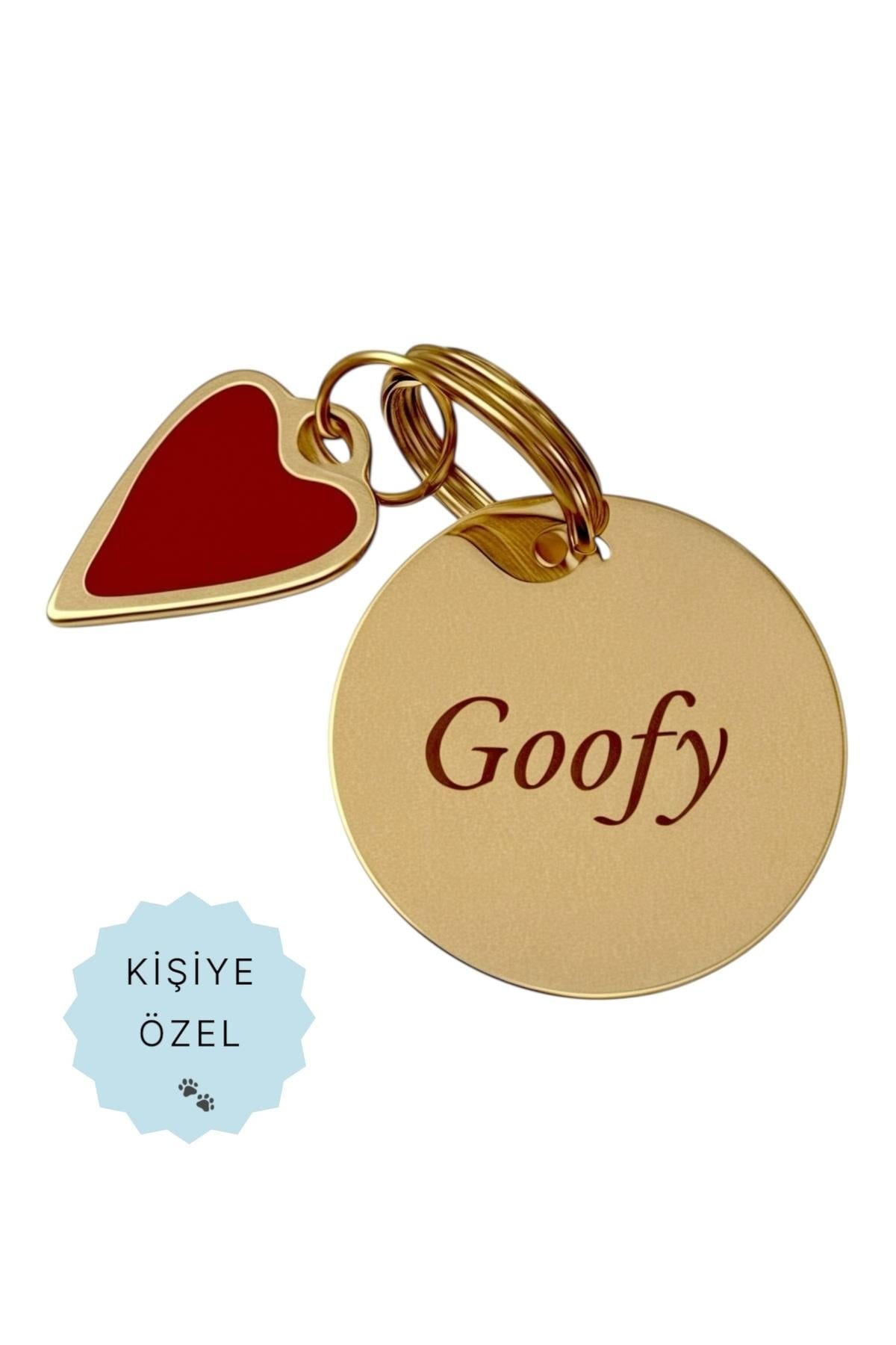 İsme Özel Altın kaplama kedi& köpek isimlik Love