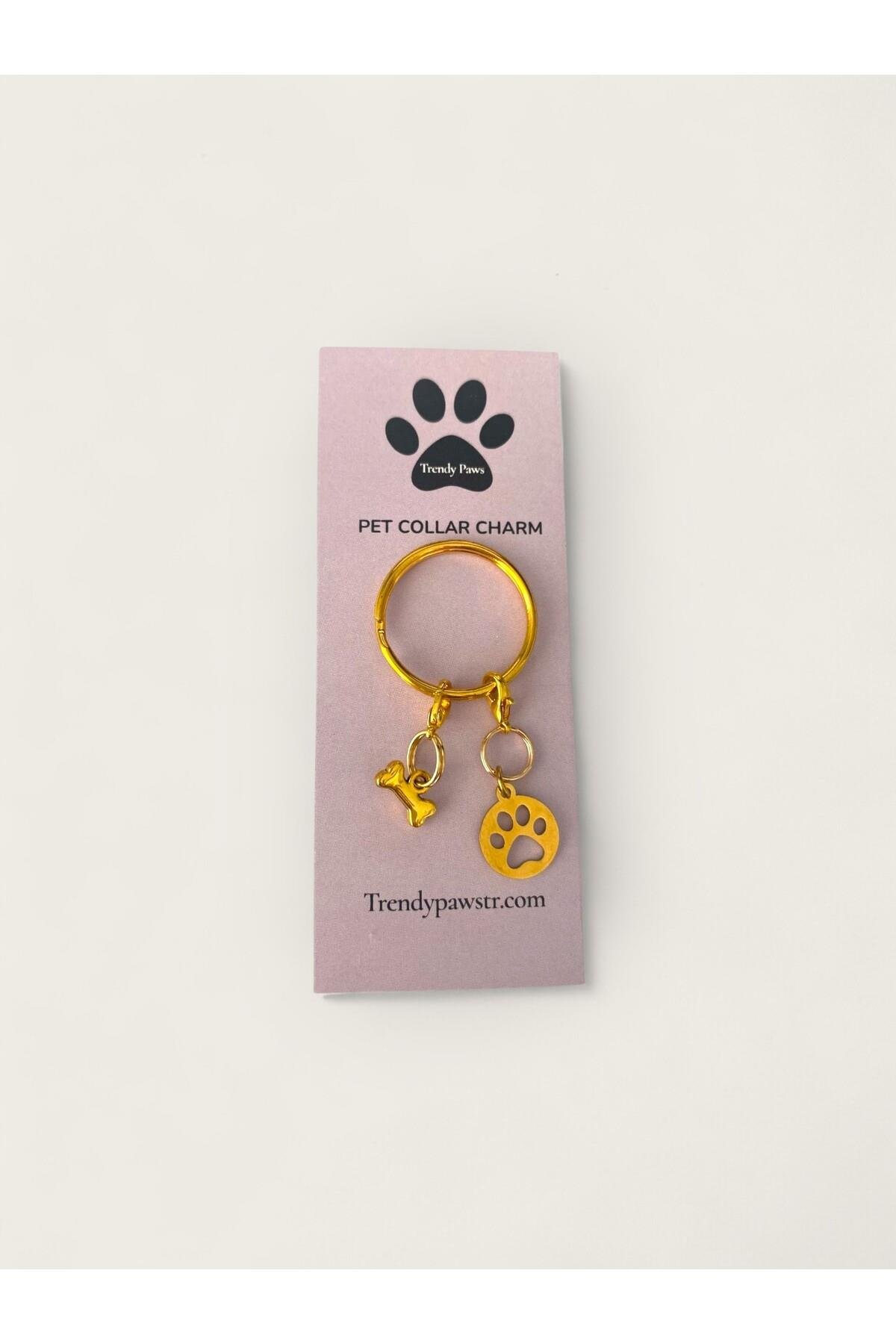 KEDİ & KÖPEK TASMA CHARM /AKSESUARI GOLD PATİ