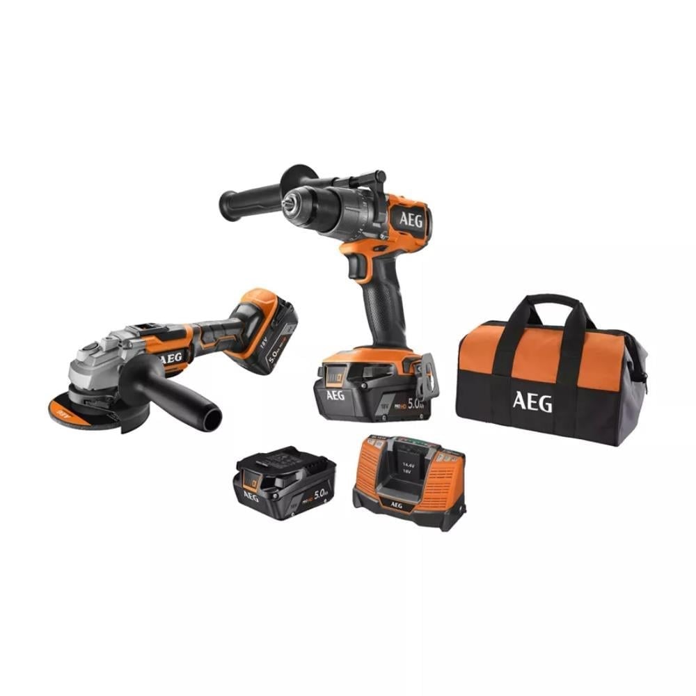 AEG JP18A2-502B Akülü Kombo 2'Li Set 18V (BSB18C3BL + BEWS18-125BLX)