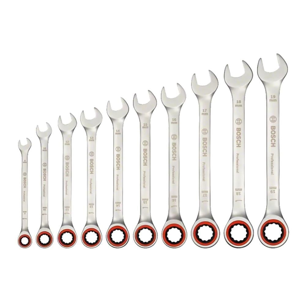 BOSCH Cırcır Kombine Anahtar Takımı 10 Parça