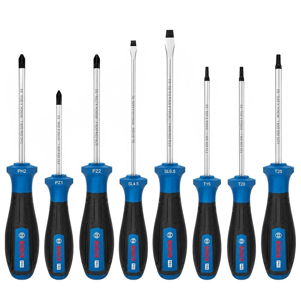 BOSCH Düz Yıldız Ve Torx Uçlu Tornavida Takımı 8 Parça