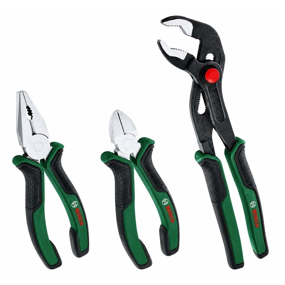 BOSCH Pense Seti - Yan Keski, Kombine Pense Ve Fort Pense 3 Parça