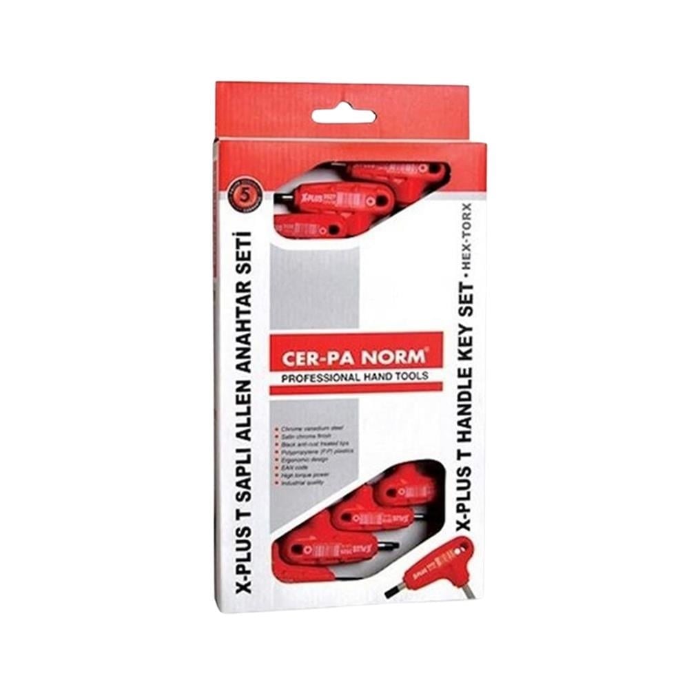 CER-PA NORM T Saplı Torx Allen Anahtar Takımı X-Plus 7 Parça