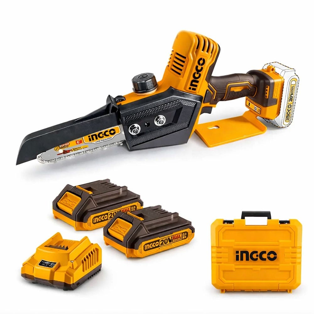 INGCO Akülü Dal Kesme Testeresi 20V 2Ah Çift Akülü 15 Cm