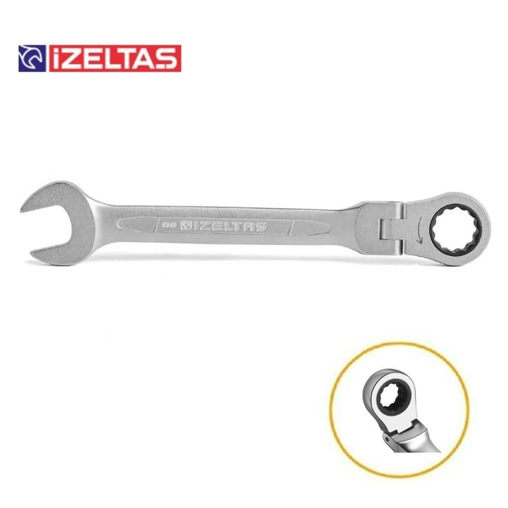 IZELTAS Mafsallı Cırcır Kombine Anahtar 17 Mm