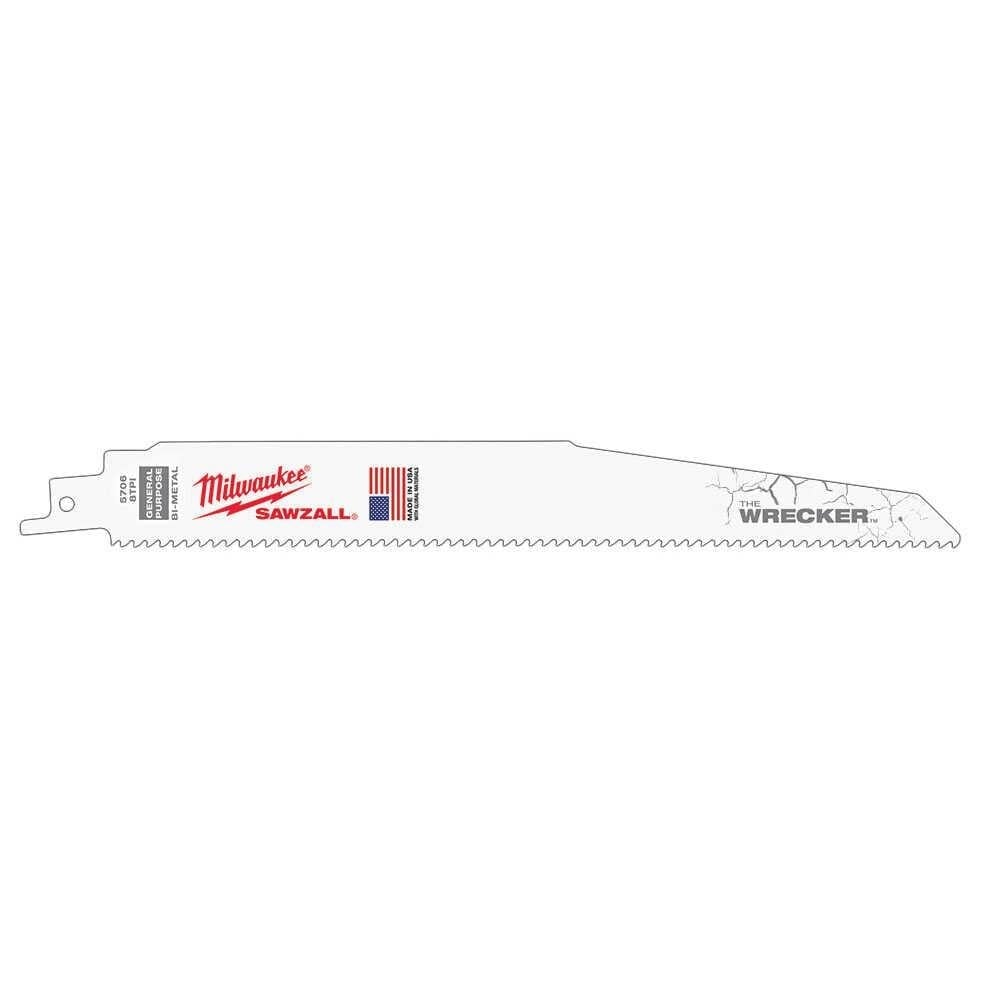 MILWAUKEE 9 X 7/11 Demolıtıon Bi-Metal Kılıç Testere Bıçağı 230 Mm 5 Adet