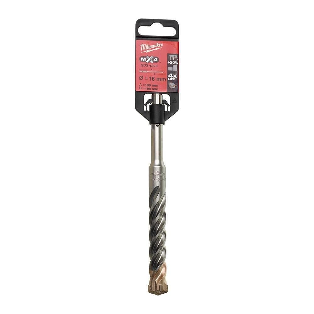 MILWAUKEE SDS-PLUS MX4 Elmaslı Matkap Ucu 16 X 160 Mm