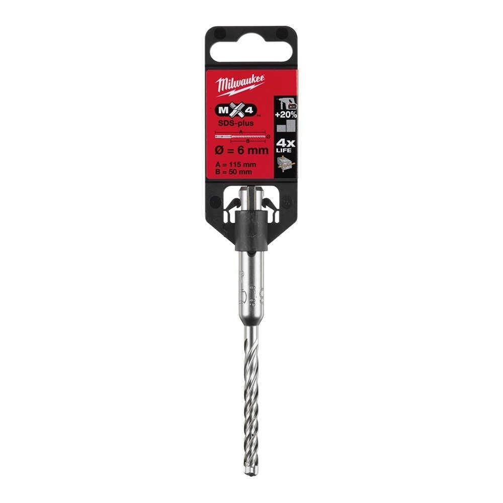 MILWAUKEE SDS-PLUS MX4 Elmaslı Matkap Ucu 6 X 115 Mm