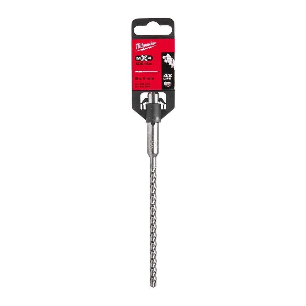 MILWAUKEE SDS-PLUS MX4 Elmaslı Matkap Ucu 6 X 165 Mm
