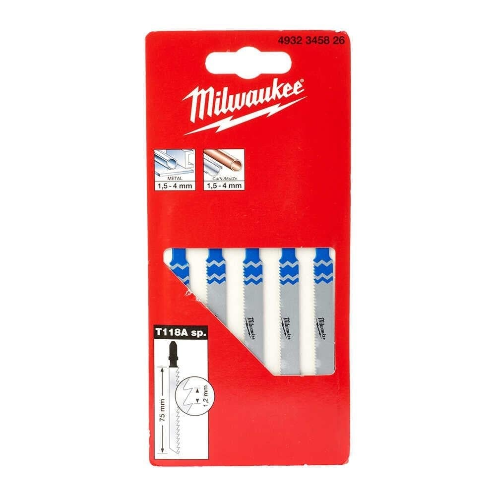 MILWAUKEE T118ASP Dekupaj Bıçağı Metal 75 Mm 5 Adet