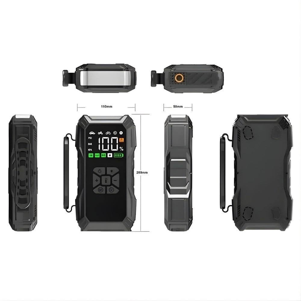 PARS 1085 Dijital Lastik Şişirme Pompası Ve Jump Starter 13000Mah