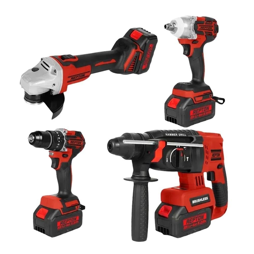 REPTON RP-1380 Akülü Kombo 4'Lü Set Kömürsüz 20V 5 Ah