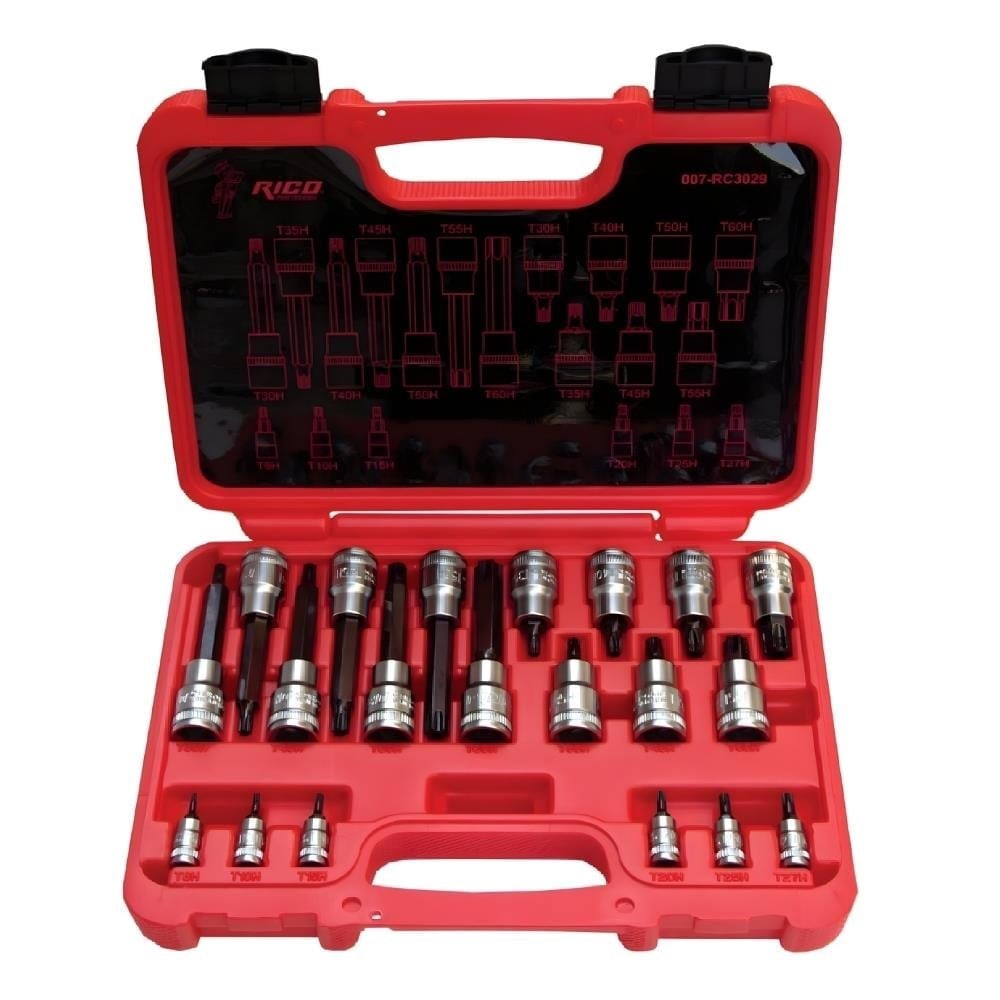 RICO 007-RC3029 1/4 Ve 1/2 Torx Uçlu Lokma Takımı Delikli 20 Parça