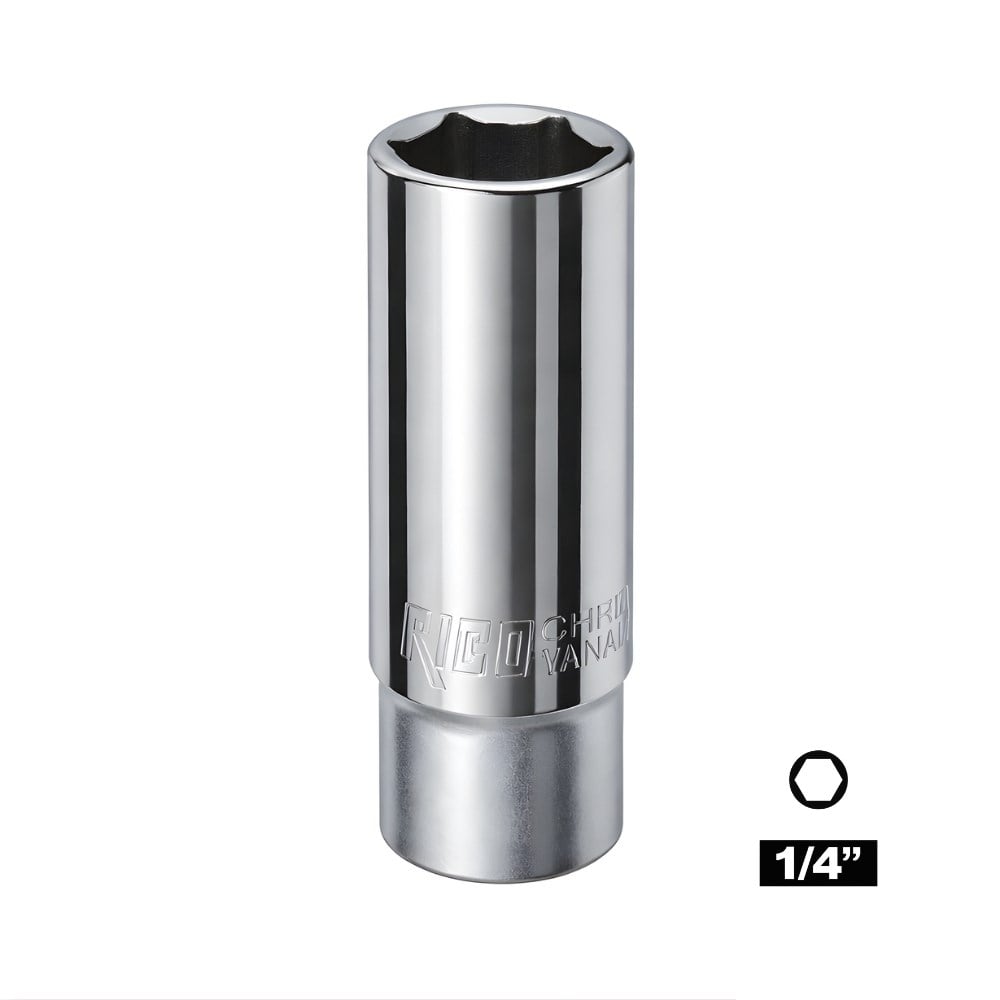 RICO 1/4 Altı Köşe Derin Lokma 8 Mm