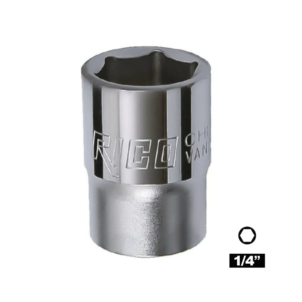 RICO 1/4 Altı Köşe Lokma 6 Mm