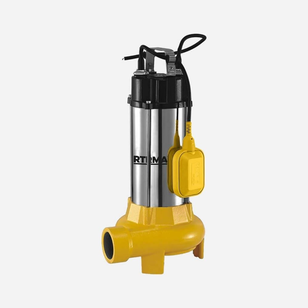 RTRMAX RTM843 Bıçaklı Foseptik Dalgıç Pompası Güçlü Motor 1.5 Kw 2 HP 12 Metre