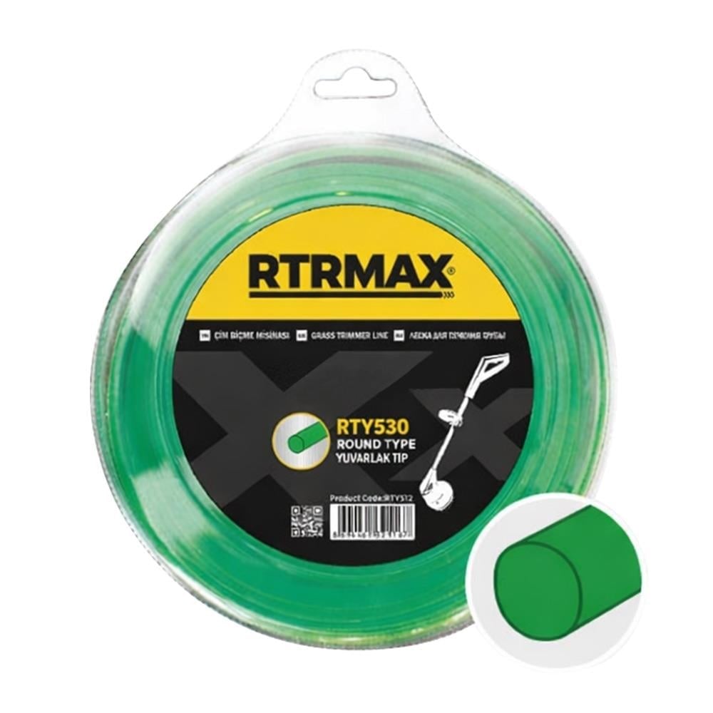 RTRMAX RTY530 Tırpan Misinası Yeşil Yuvarlak 3.0 Mm 56 Metre