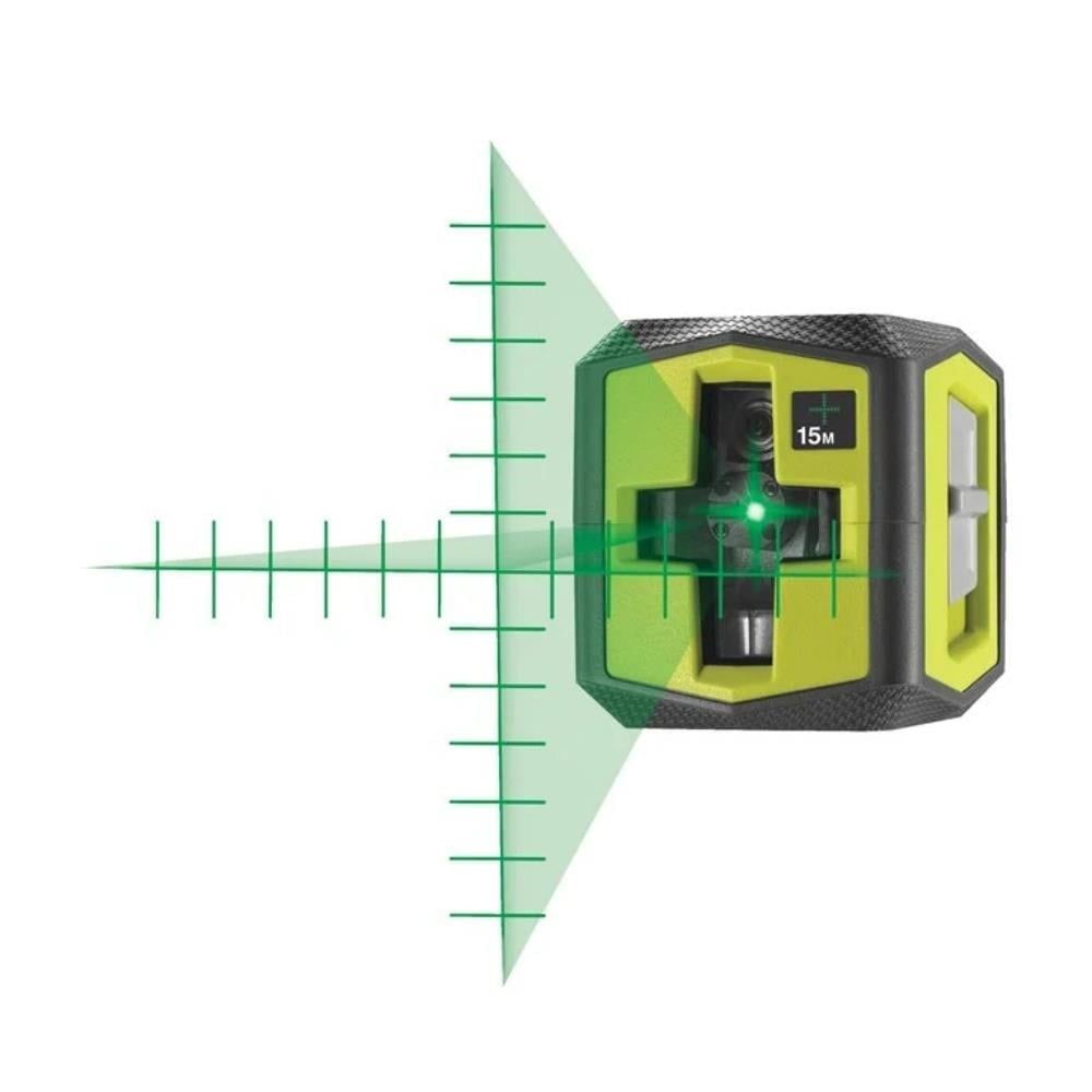 RYOBI RBCLLG2 Çapraz Lazer Metre Profesyonel Lazer Şakül 15 Metre Yeşil