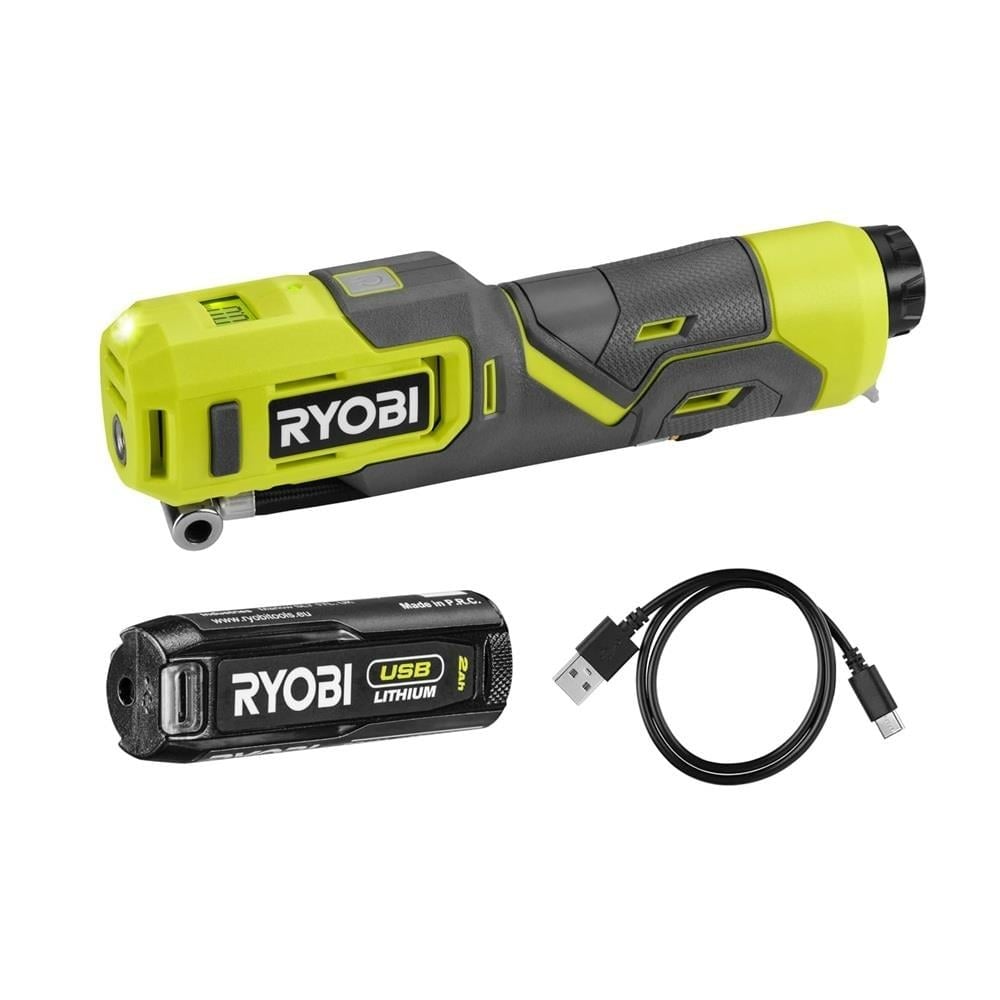 RYOBI RI4-120G Akülü Lastik Şişirme Kompresörü 4V Li-Ion - USB-C İle Şarj Edilebilir