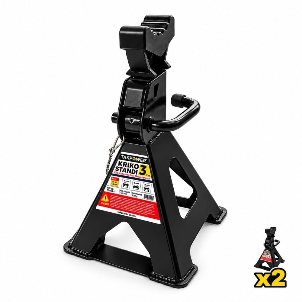 TAKPOWER 3 Ton Araç Altı Sehpa Kriko Standı 2 Adet