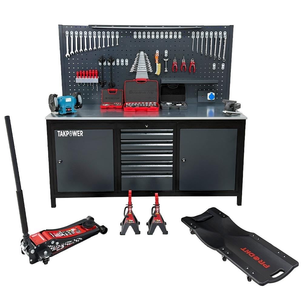 TAKPOWER Oto Servis Ve Hobi Garaj Seti Premium