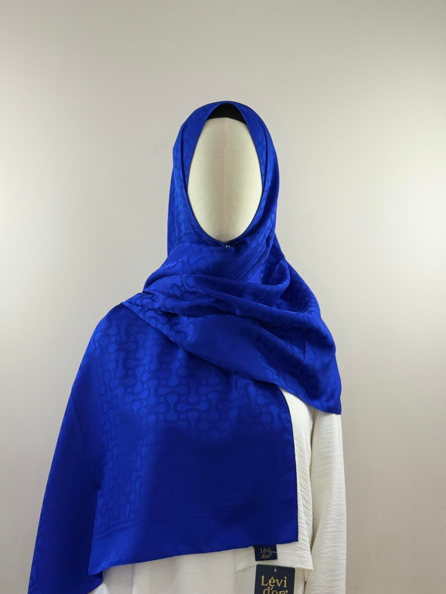 Levidor | Saks Mavi S Desen Blue Jakar Şal