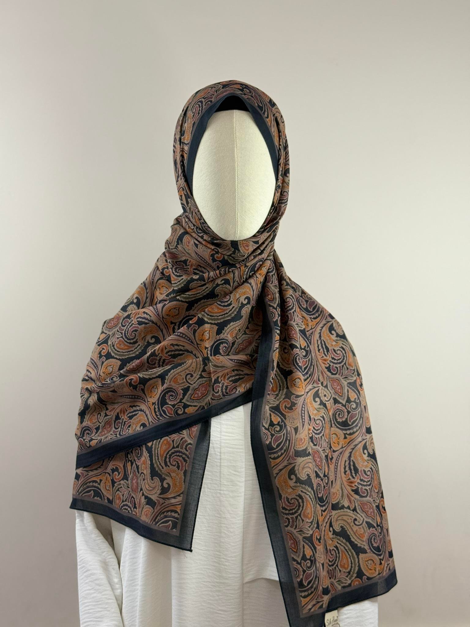 Silk Home | Nariya Şal - Siyah Tarçın