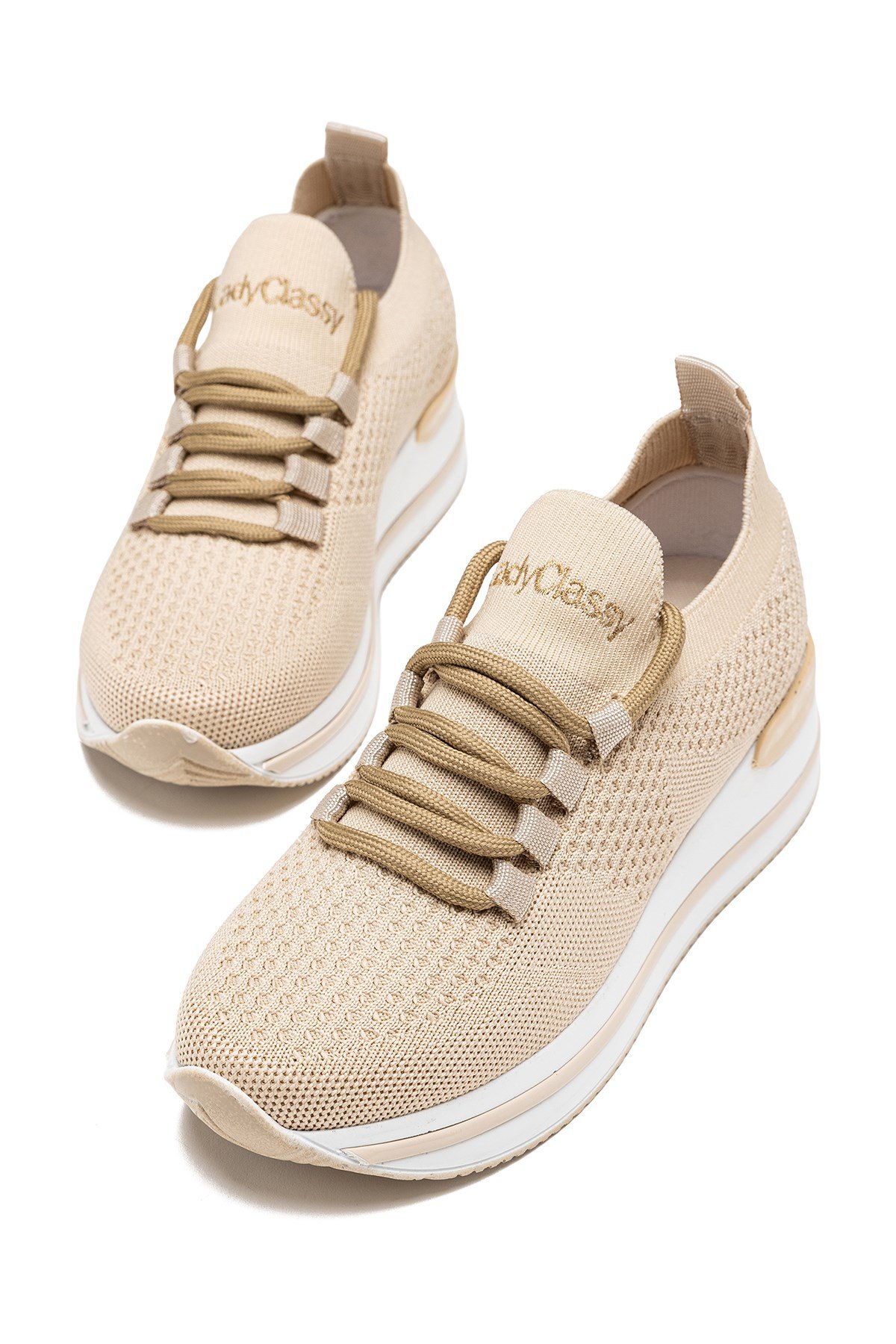 Kadın Ortopedik Taban Yazlık Triko Sneaker Hafif ve Rahat Günlük Spor Ayakkabı