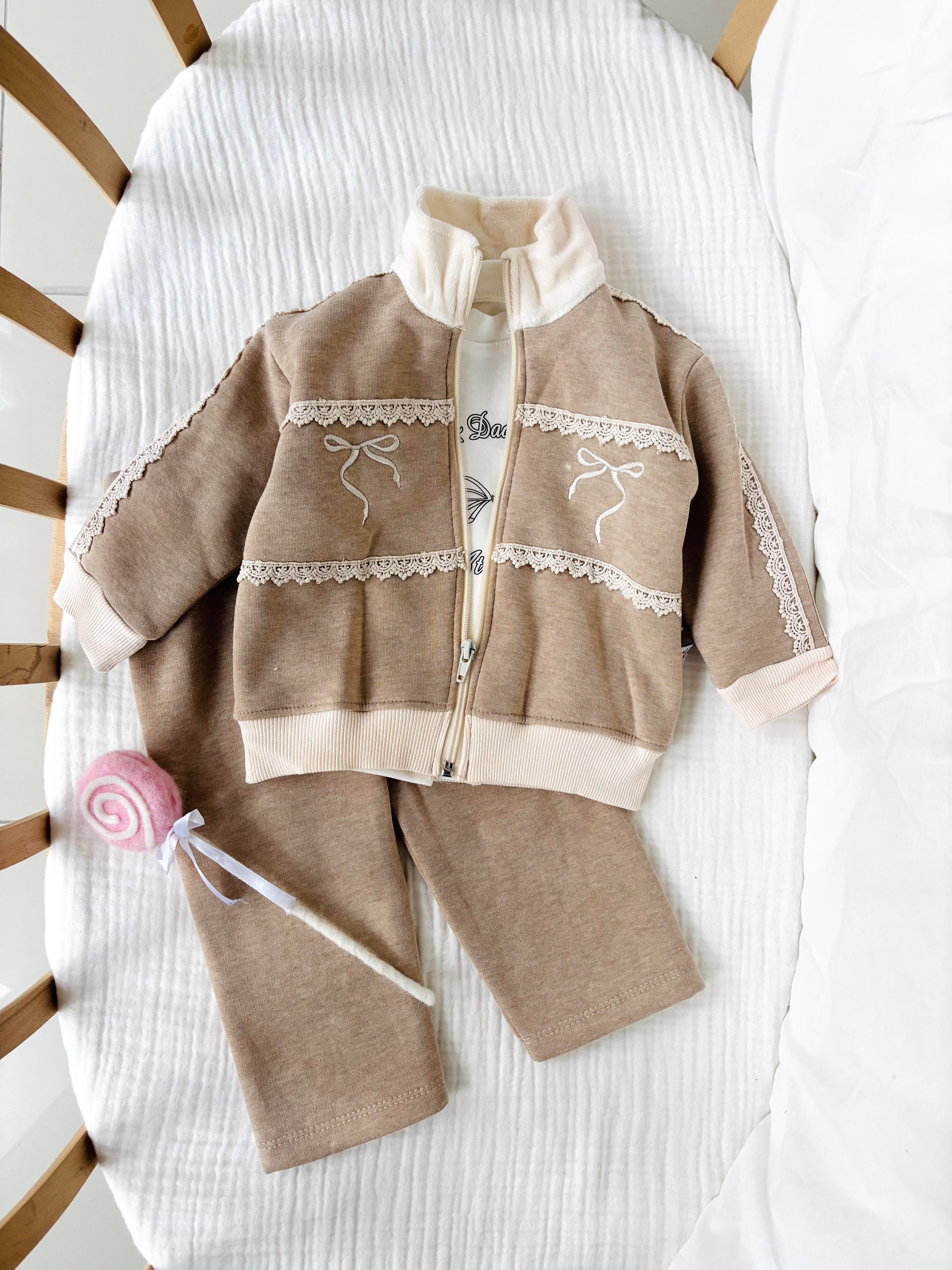 Anastasia Hırkalı Takım - Bej